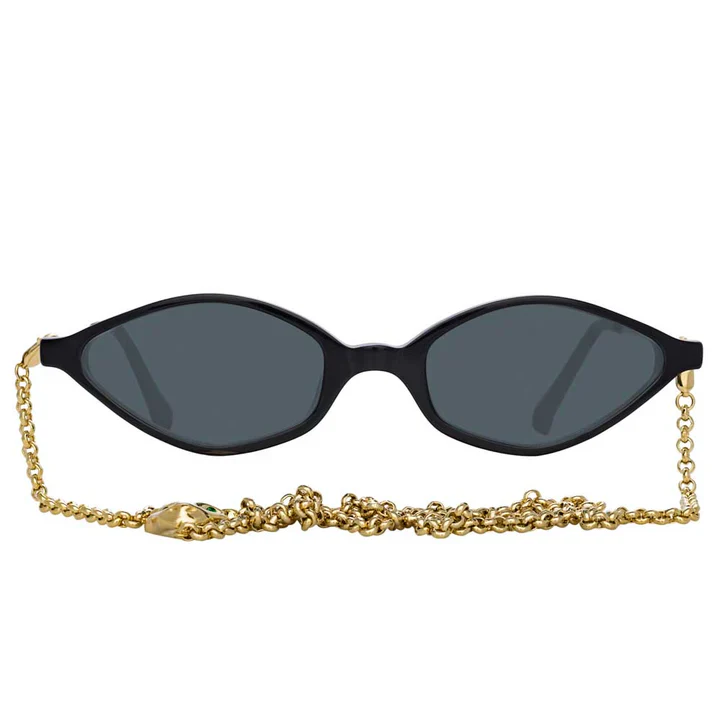 Alessandra Rich X Linda Farrow Black Women's Sunglasses - Image 3
