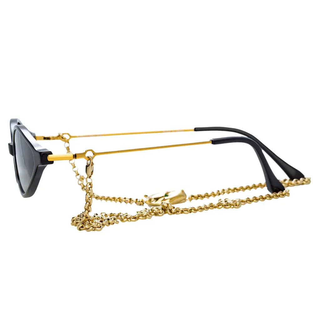 Alessandra Rich X Linda Farrow Black Women's Sunglasses - Image 4