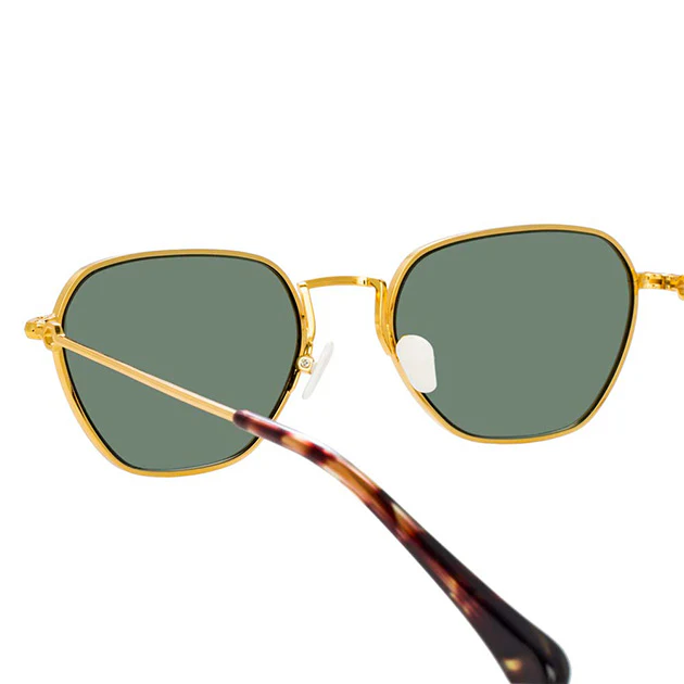 Alessandra Rich x Linda Farrow Gold/Green Sunglasses - Image 4