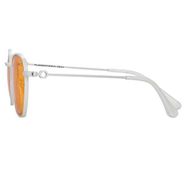 Alessandra Rich x Linda Farrow Orange Women’s Sunglasses - Image 5