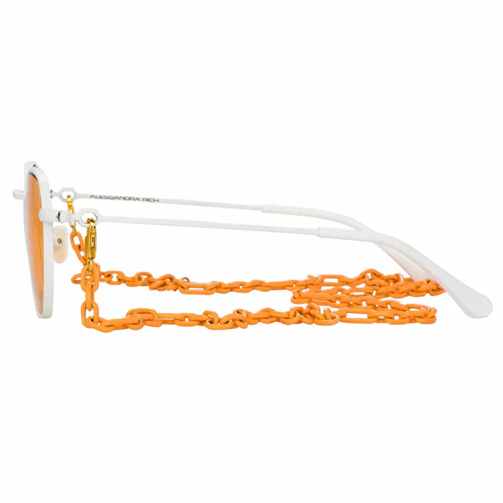 Alessandra Rich x Linda Farrow Orange Women’s Sunglasses - Image 6
