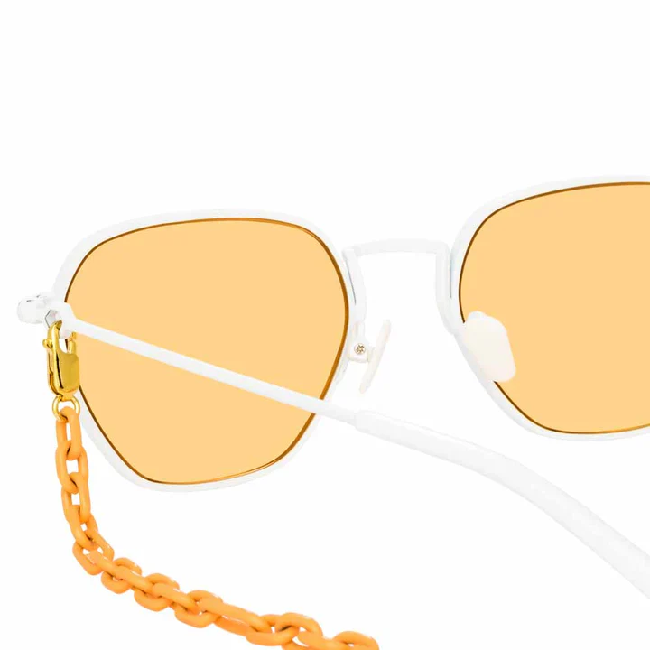 Alessandra Rich x Linda Farrow Orange Women’s Sunglasses - Image 8