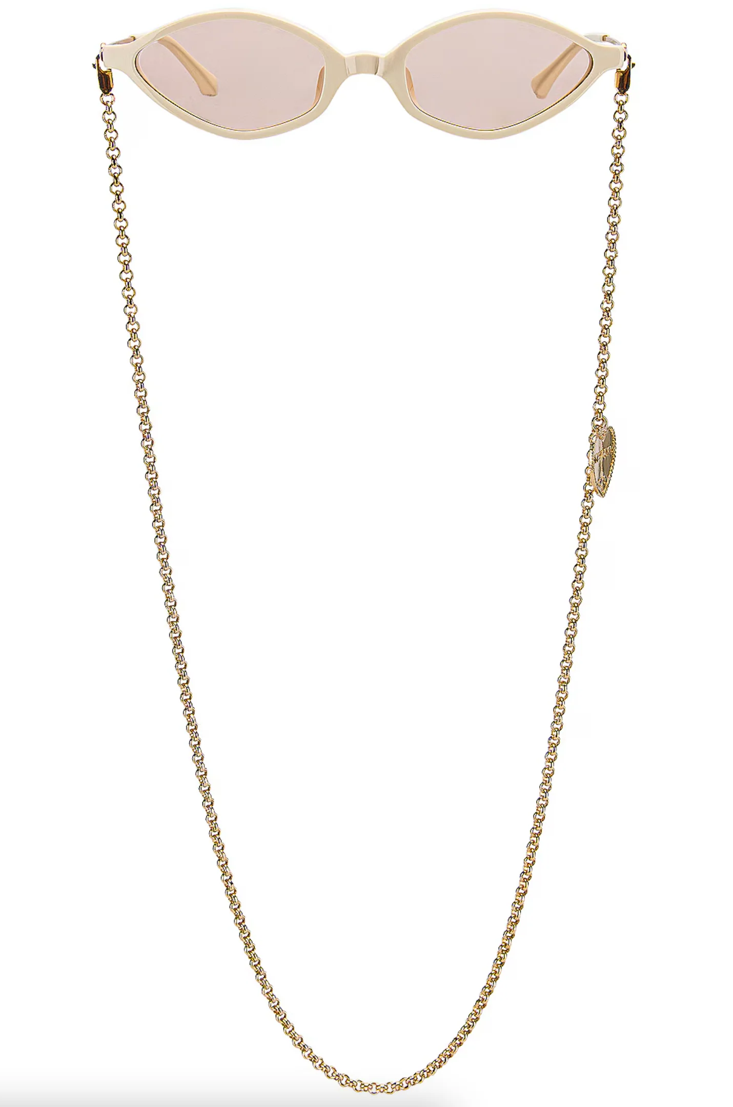Alessandra Rich x Linda Farrow Cream Gold Women's Sunglasses - Image 4