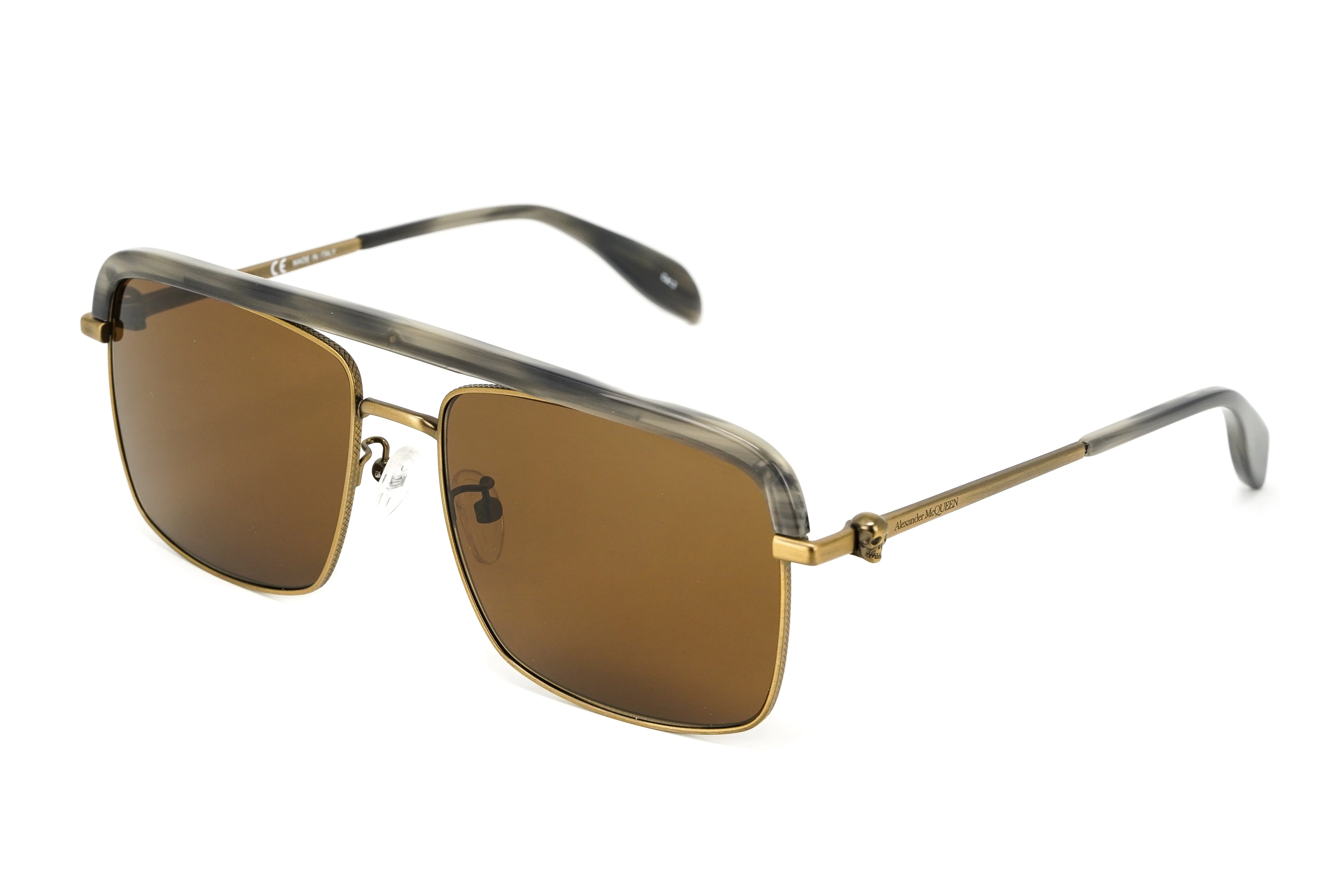 Alexander McQueen Men's Sunglasses Browline Bronze - Image 3