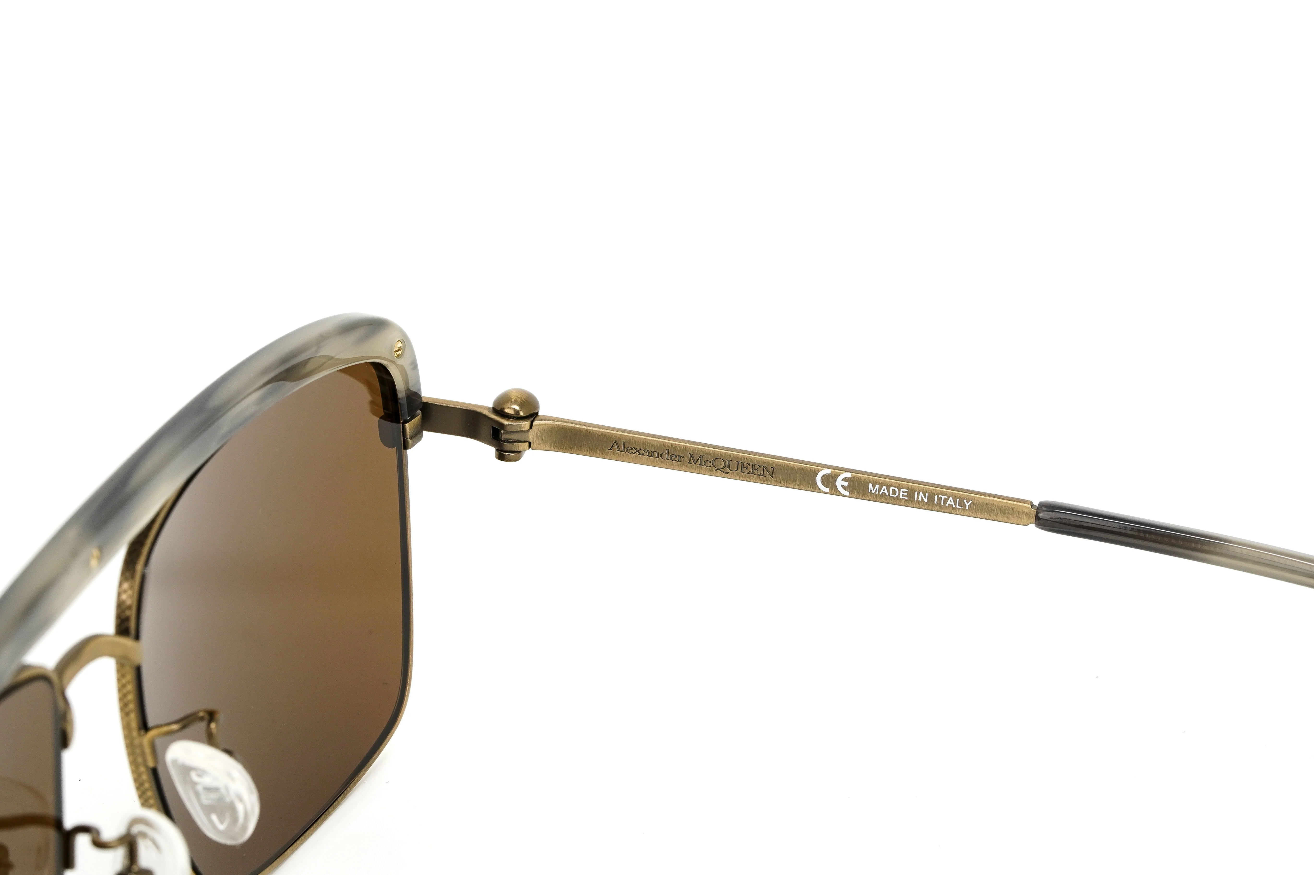 Alexander McQueen Men's Sunglasses Browline Bronze - Image 4