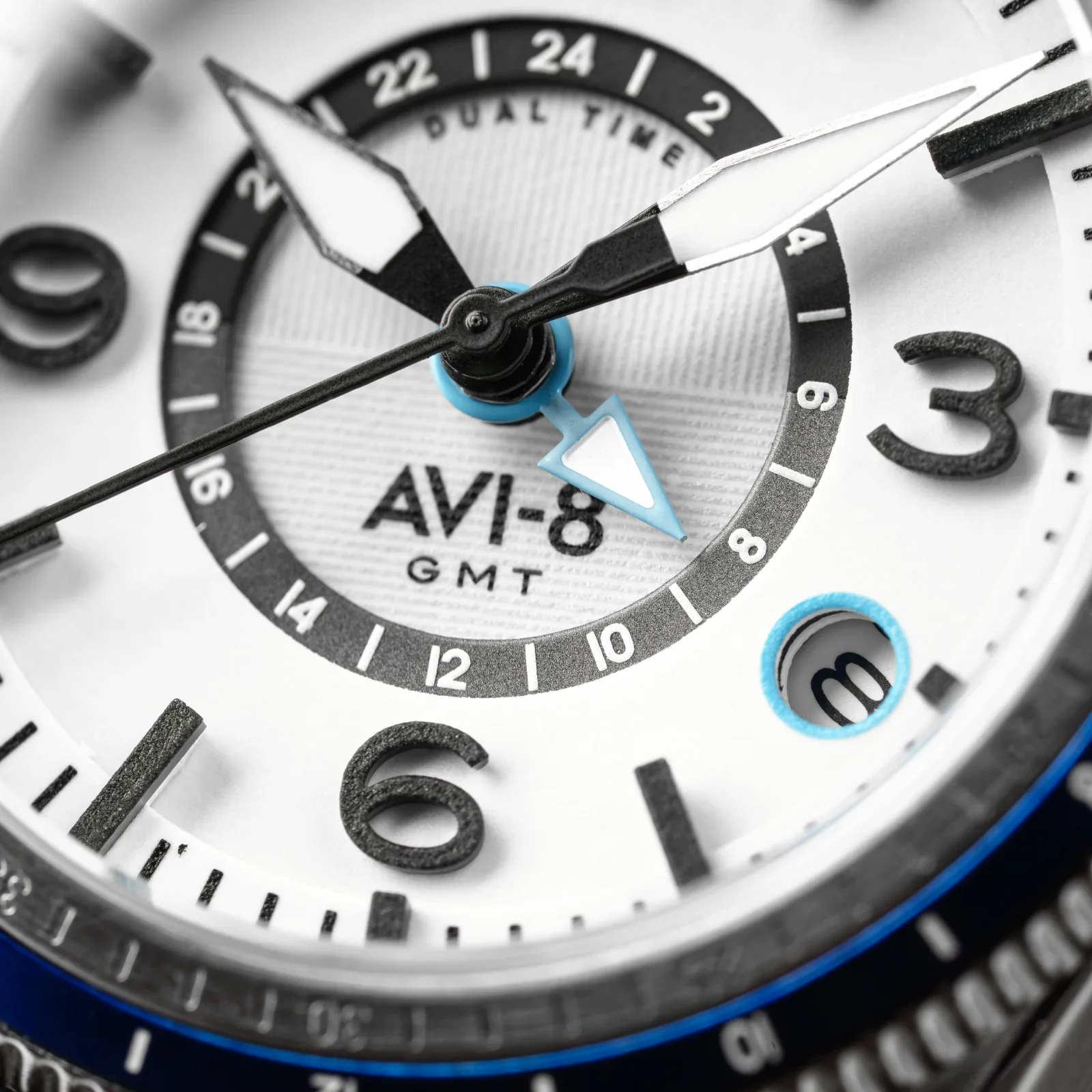 AVI-8 Flyboy Airmaster GMT Men's Silver White Automatic Watch - Image 7
