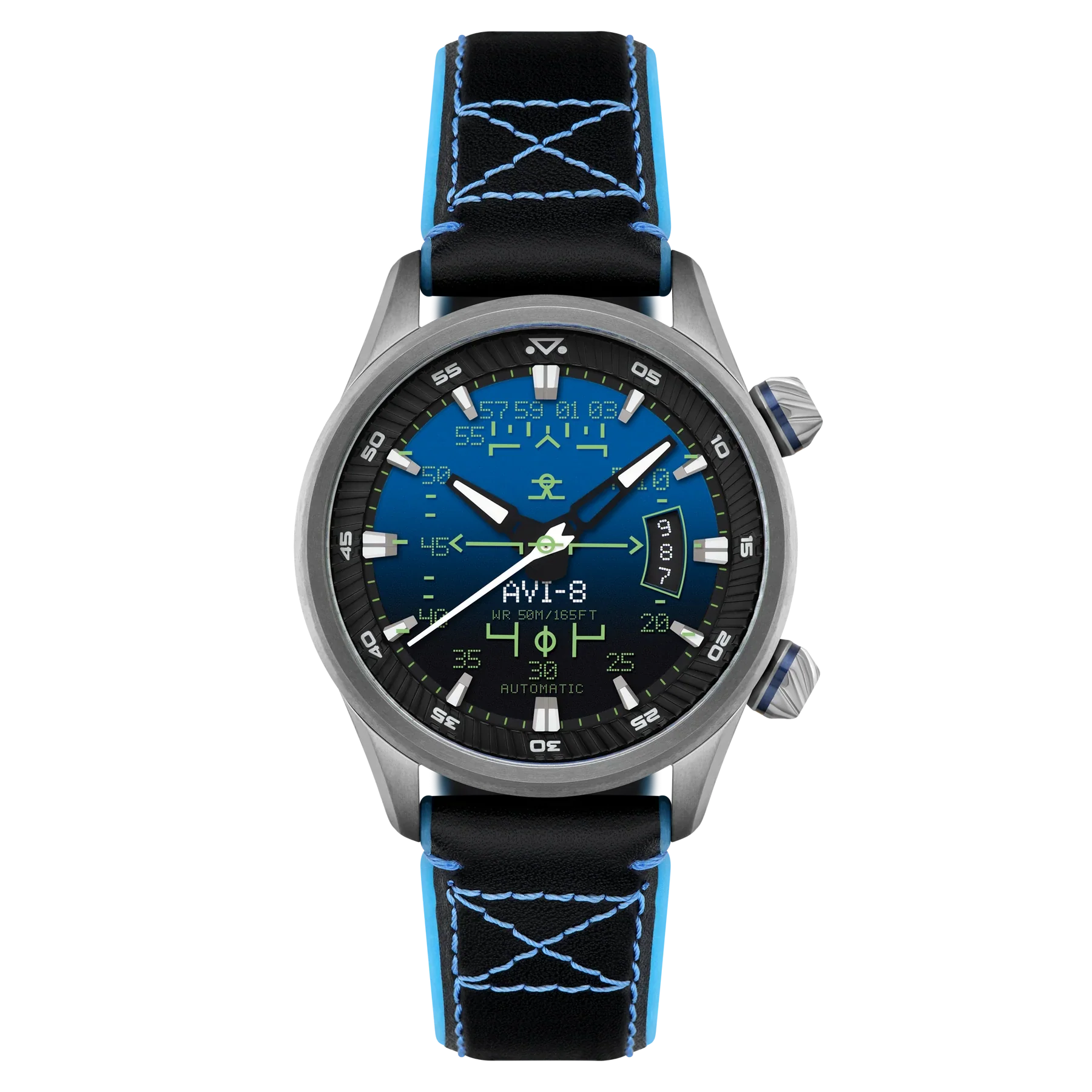 AVI-8 Hawker Harrier HUD Men's Gradient Blue Automatic Watch
