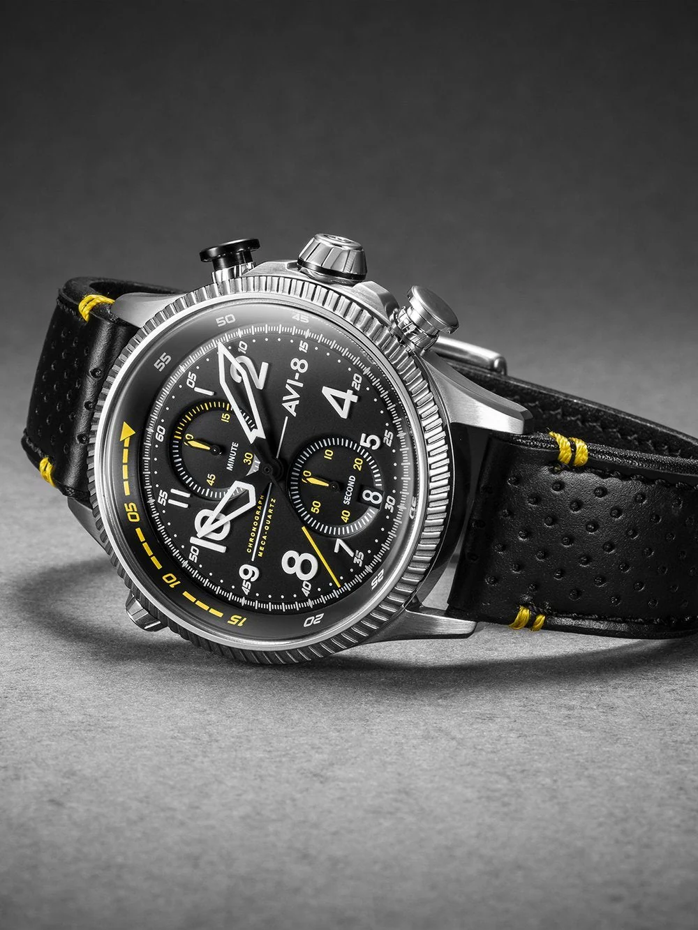 AVI-8 Men's Black Hawker Hunter Chronograph Watch - Image 2