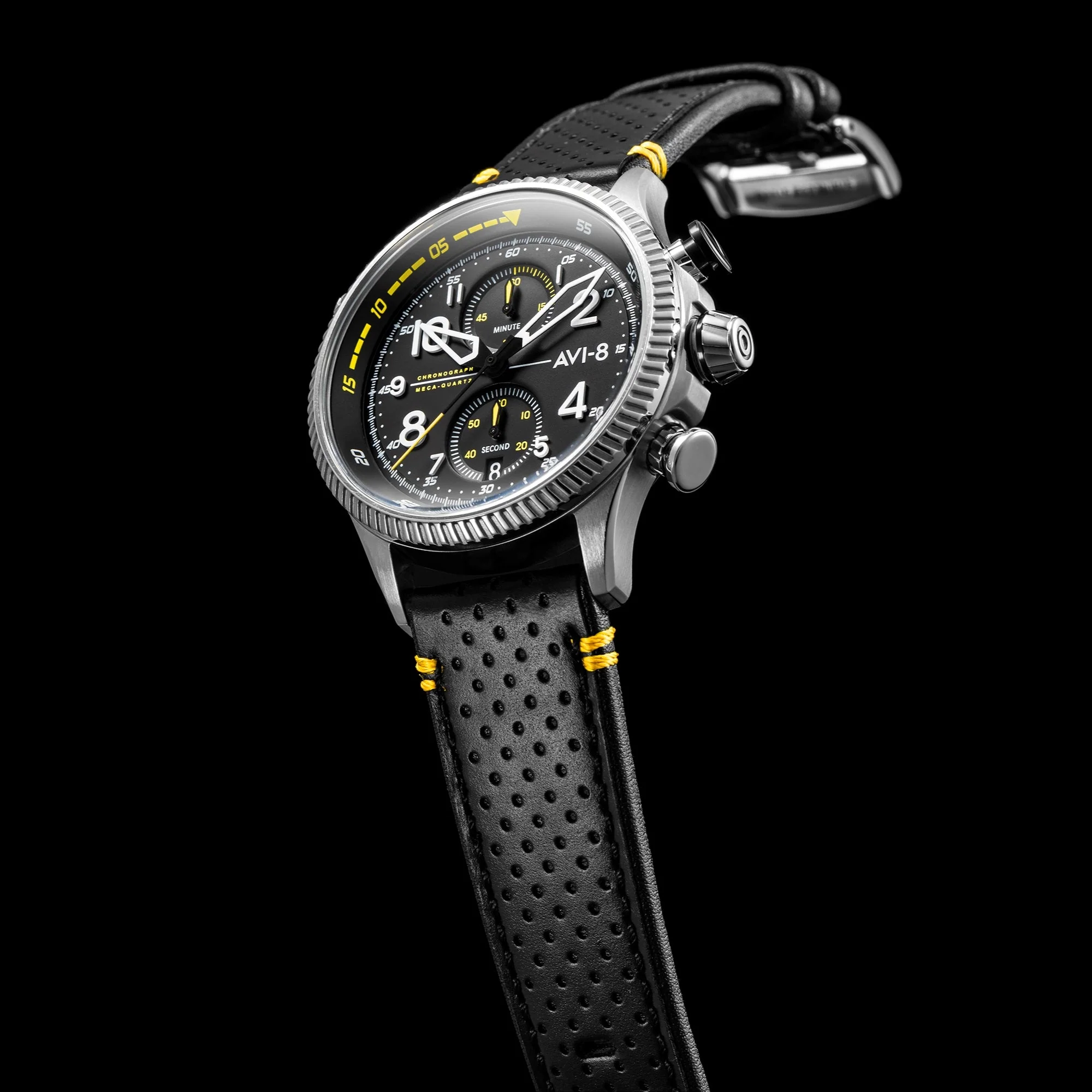 AVI-8 Men's Black Hawker Hunter Chronograph Watch - Image 3