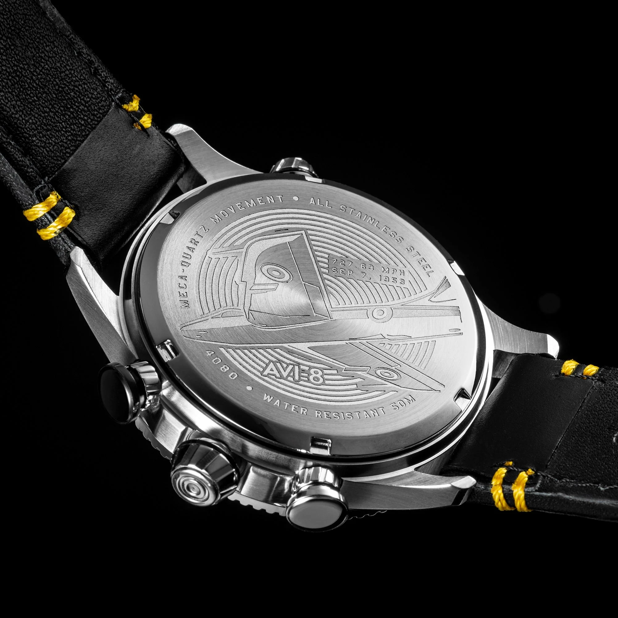 AVI-8 Men's Black Hawker Hunter Chronograph Watch - Image 4