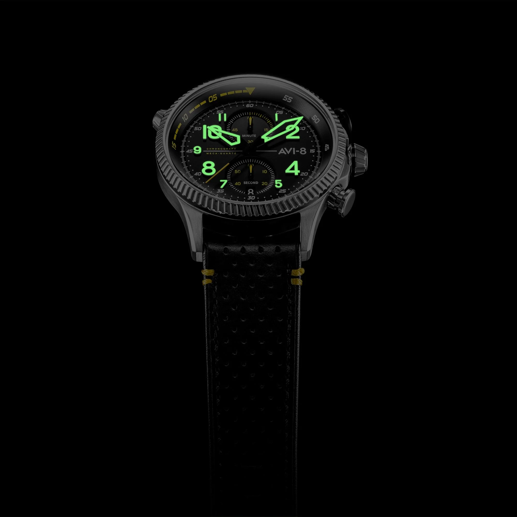 AVI-8 Men's Black Hawker Hunter Chronograph Watch - Image 5