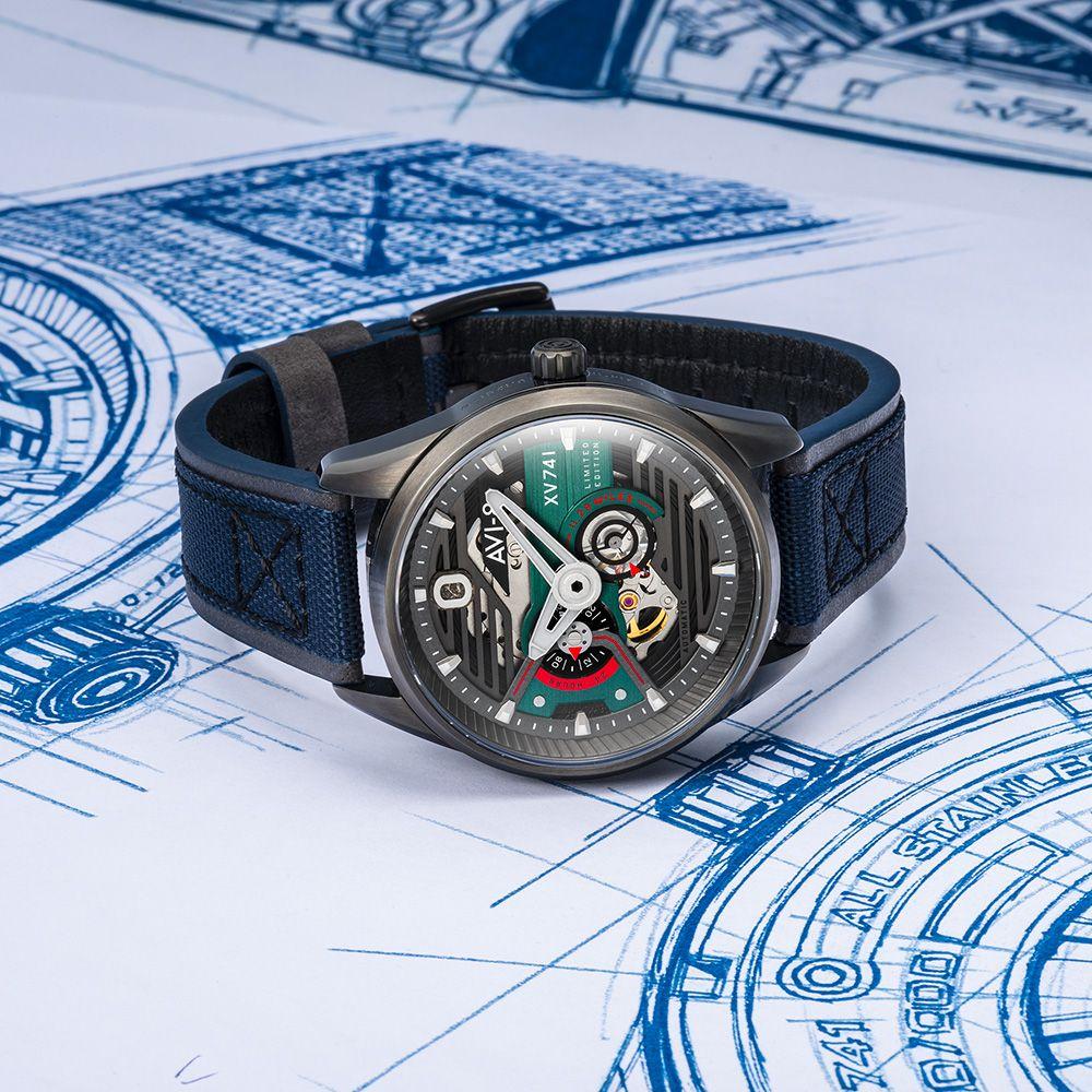 AVI-8 Men's Blue Hawker Harrier Automatic Watch - Image 3