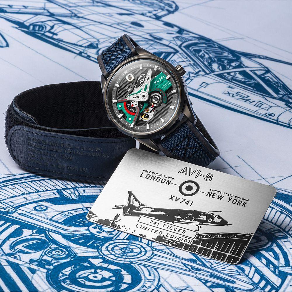 AVI-8 Men's Blue Hawker Harrier Automatic Watch - Image 5