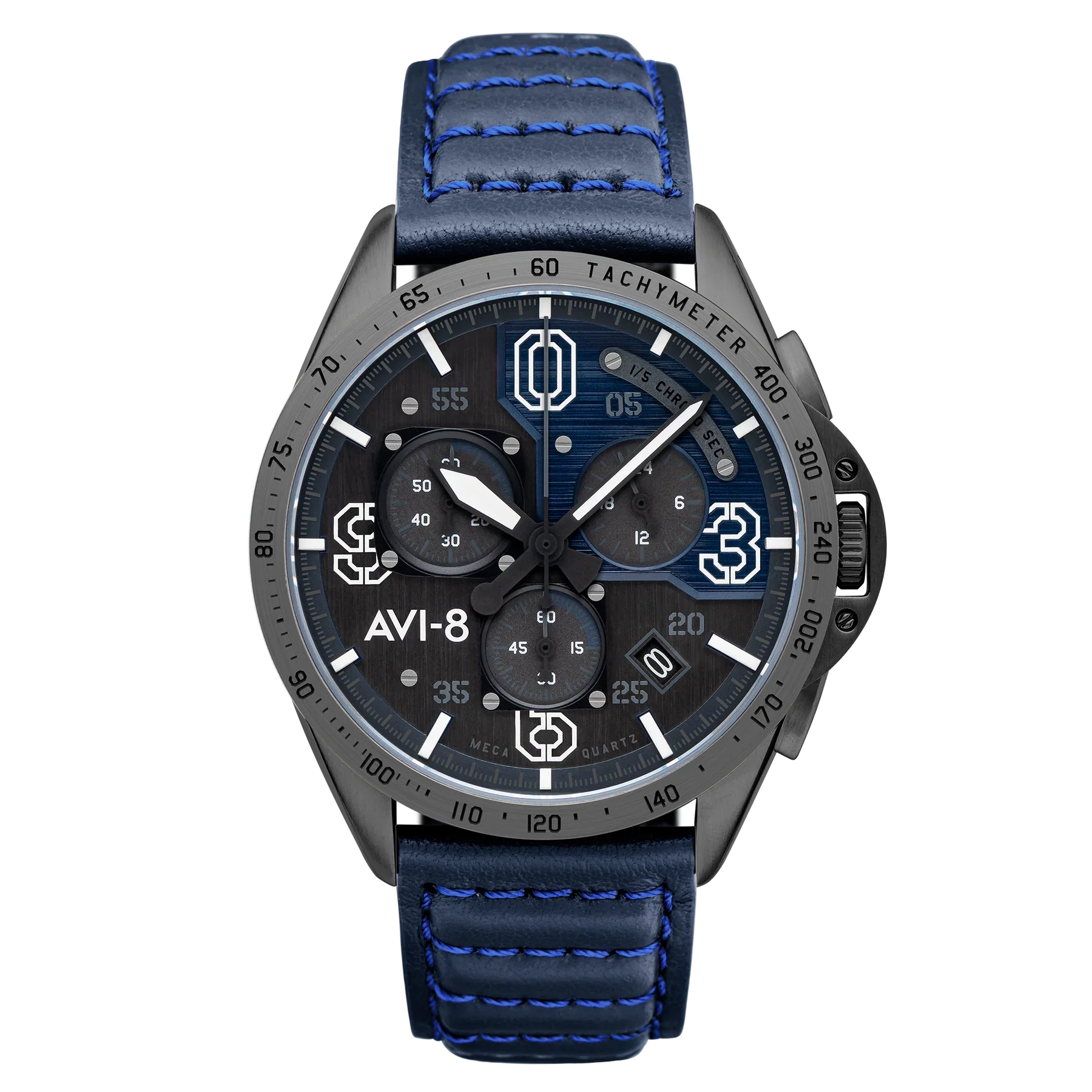 AVI-8 P-51 Mustang Blakeslee Men's Blue Chronograph Watch