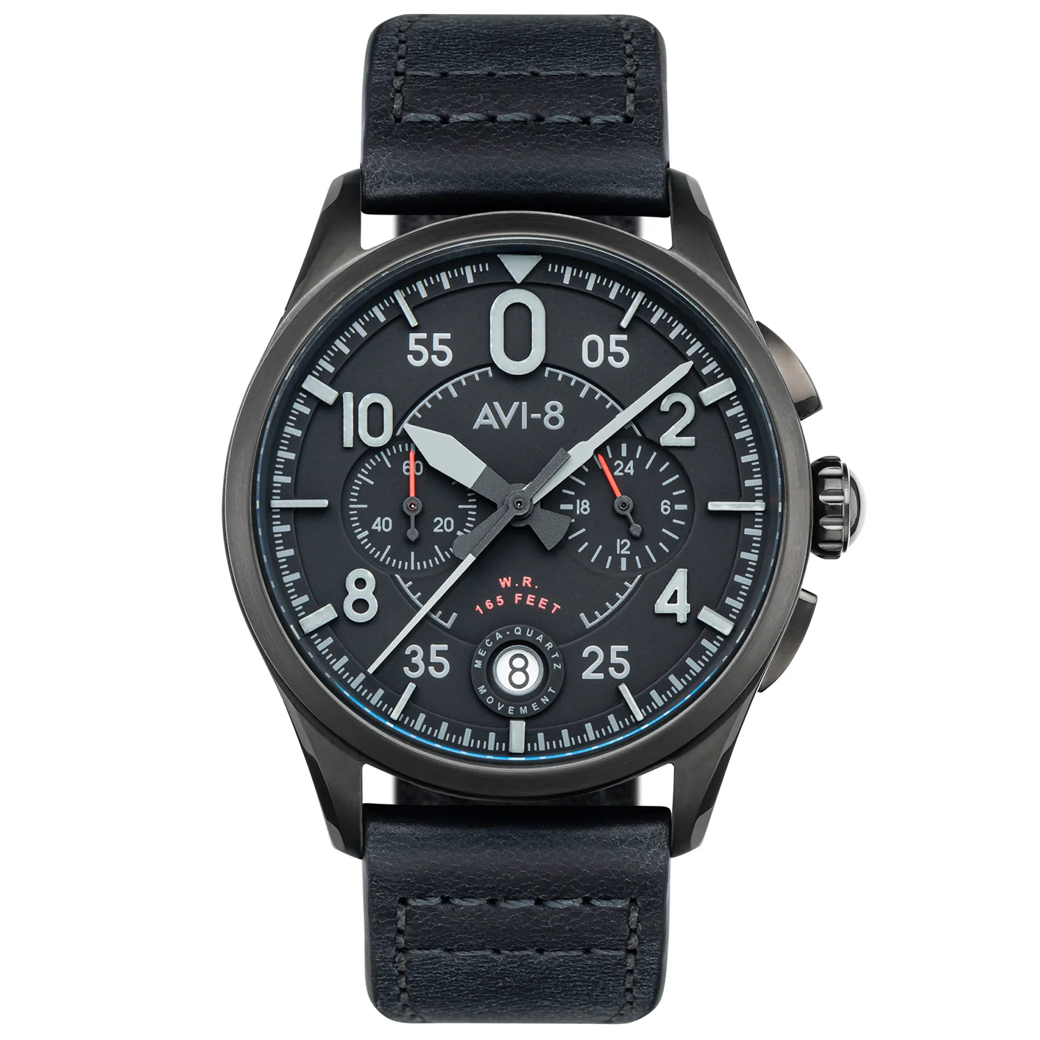 AVI-8 Spitfire Lock Slate Black Men's Chronograph Watch