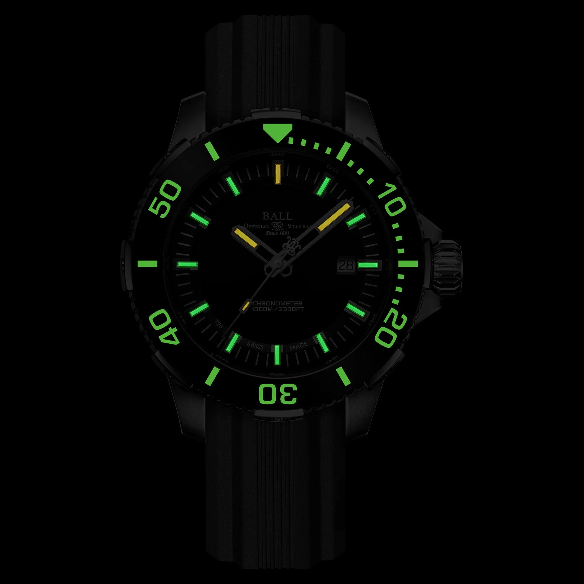 Ball Engineer Hydrocarbon DeepQUEST Ceramic Men's Black Watch - Image 2