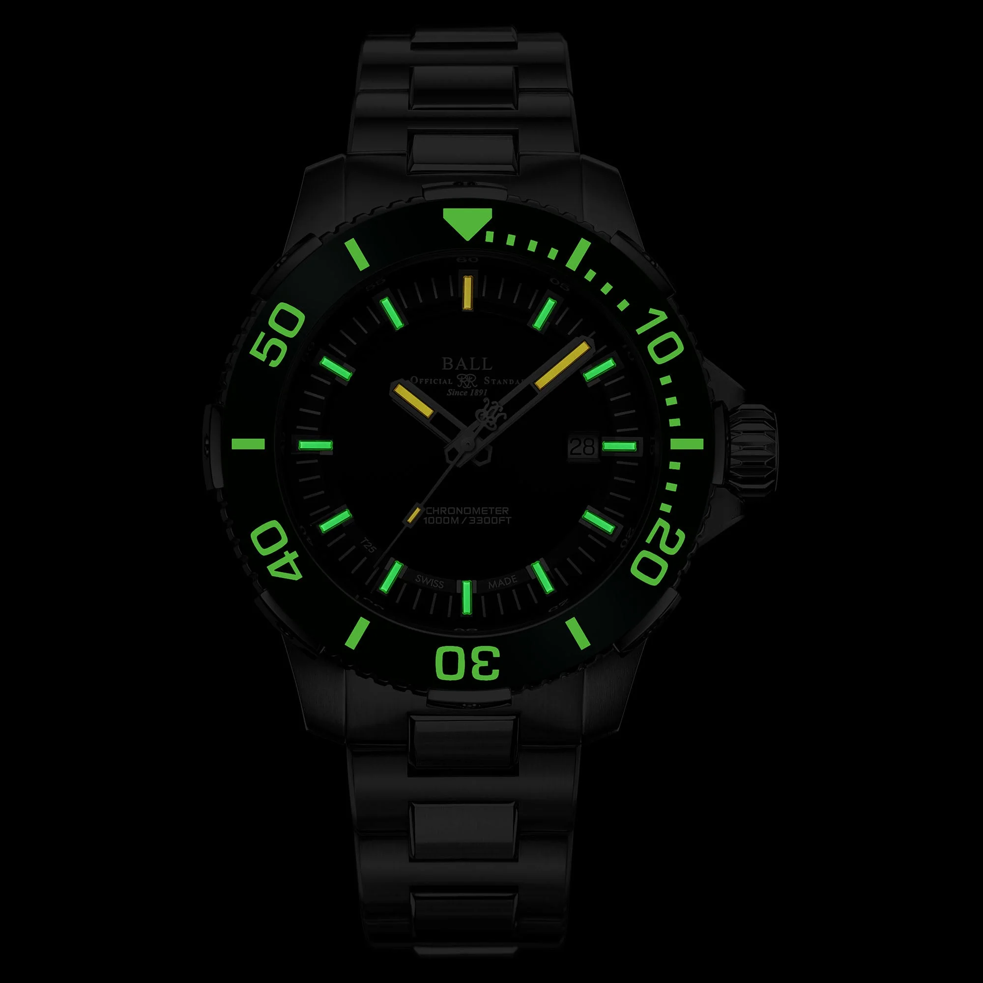 Ball Engineer Hydrocarbon DeepQUEST Ceramic Men's Black Watch - Image 2