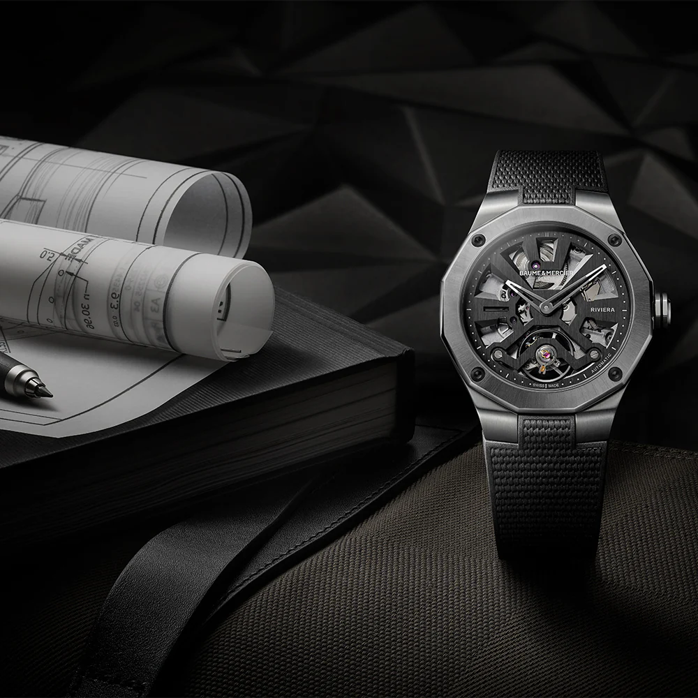 Baume & Mercier Men's Black Riviera Watch 10721 - Image 3