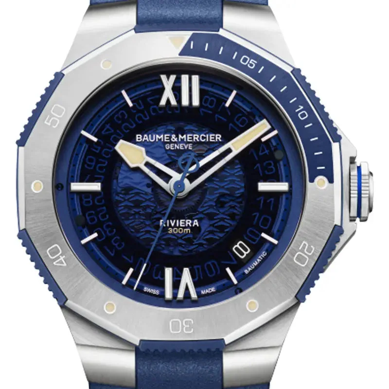 Baume & Mercier Riviera Automatic Men's Blue Watch 10716 - Image 3