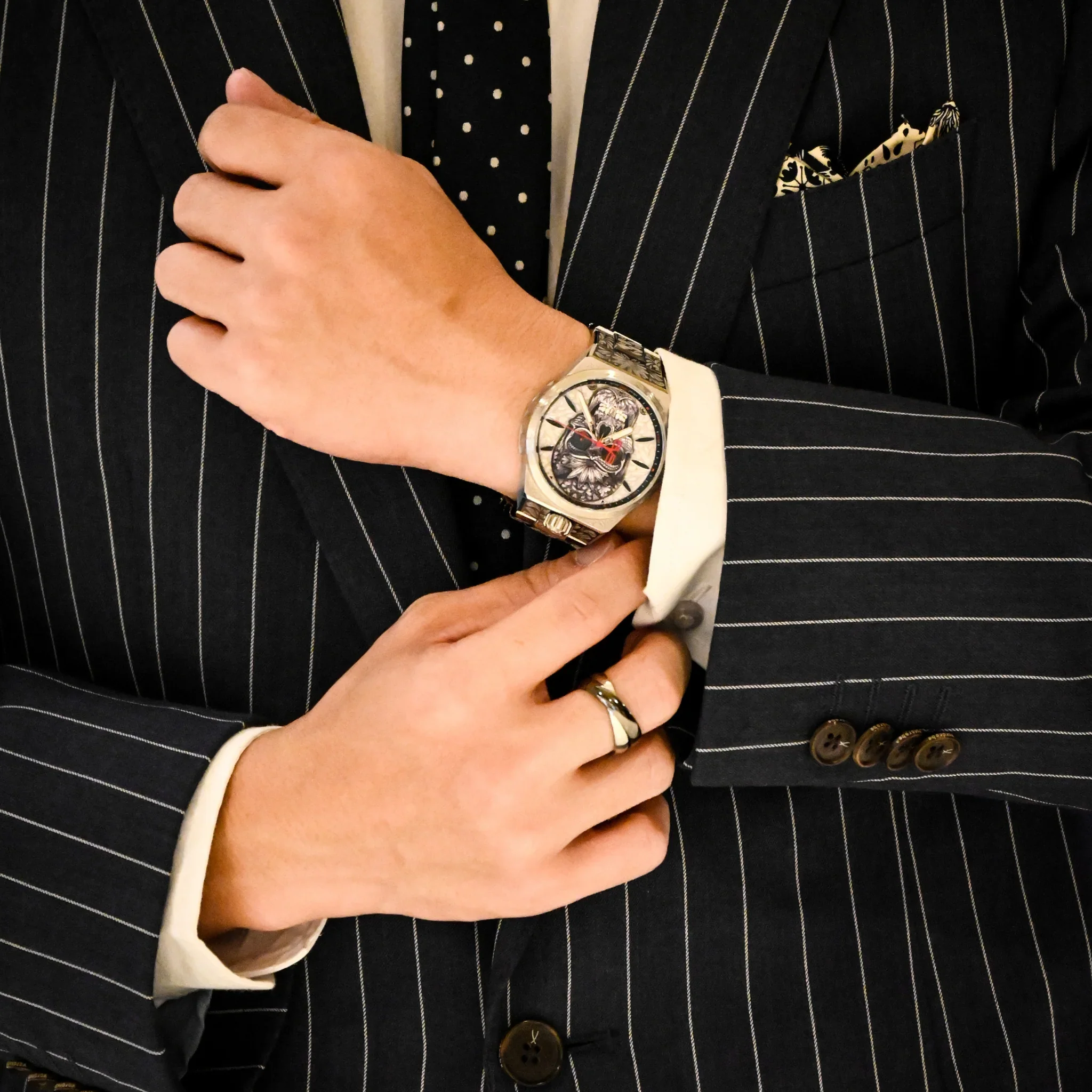 Bomberg Bolt-68 Neo Tattooed Cancun Skull Limited Edition Silver Watch - Image 8