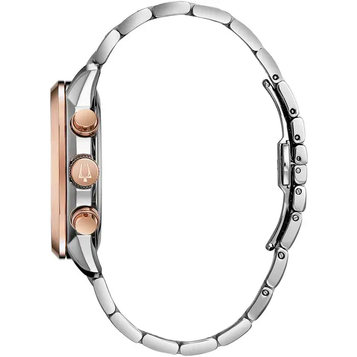 Bulova Sutton Men's Rose Gold Blue Watch - Image 3