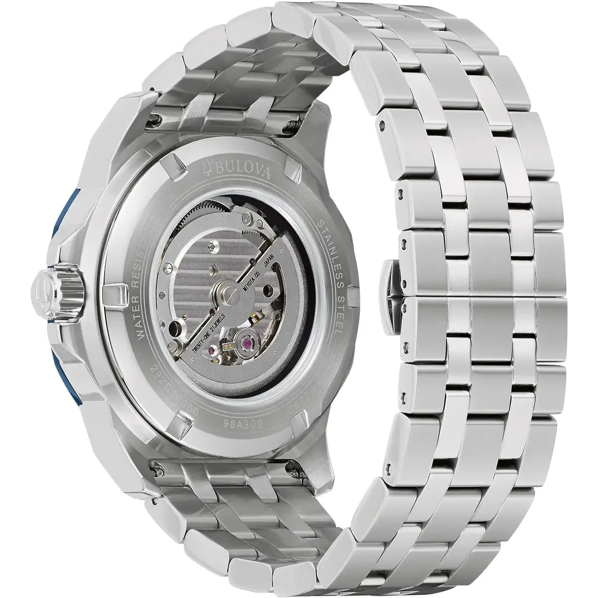 Bulova Marine Star Auto Men's Blue Watch - Image 3