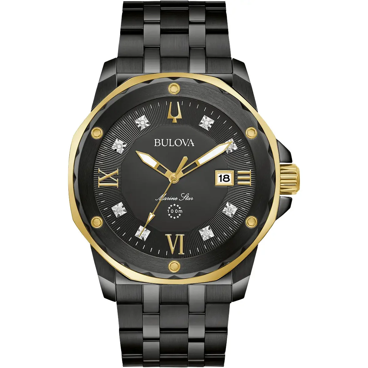Bulova Marine Star Men's Black Watch