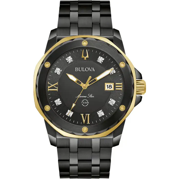 Bulova Marine Star Men's Black Watch - Image 5