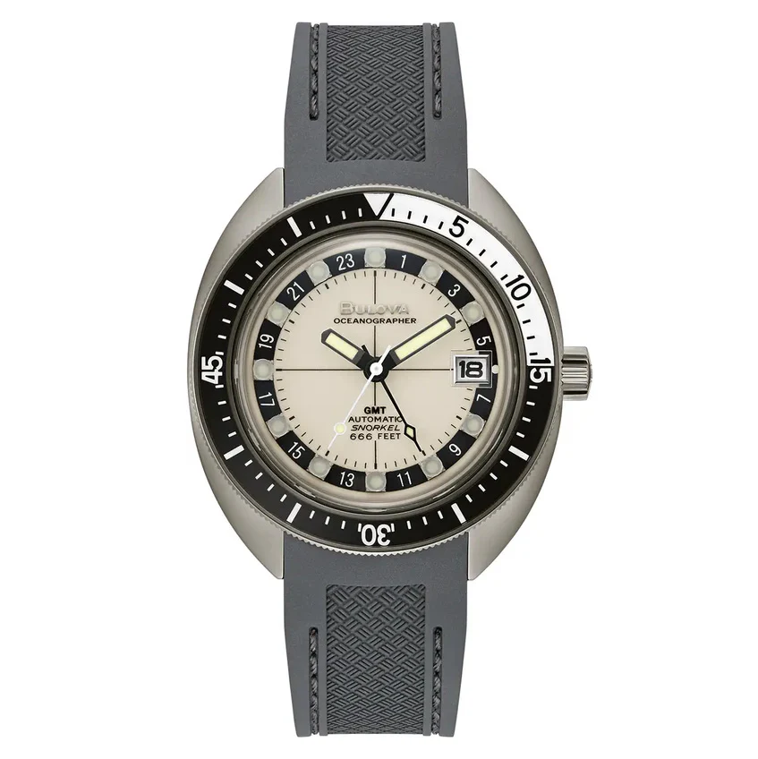 Bulova Oceanographer GMT Men's White Grey Watch