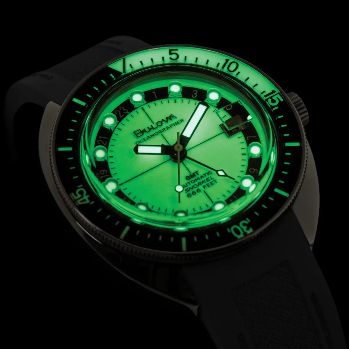 Bulova Oceanographer GMT Men's White Grey Watch - Image 2