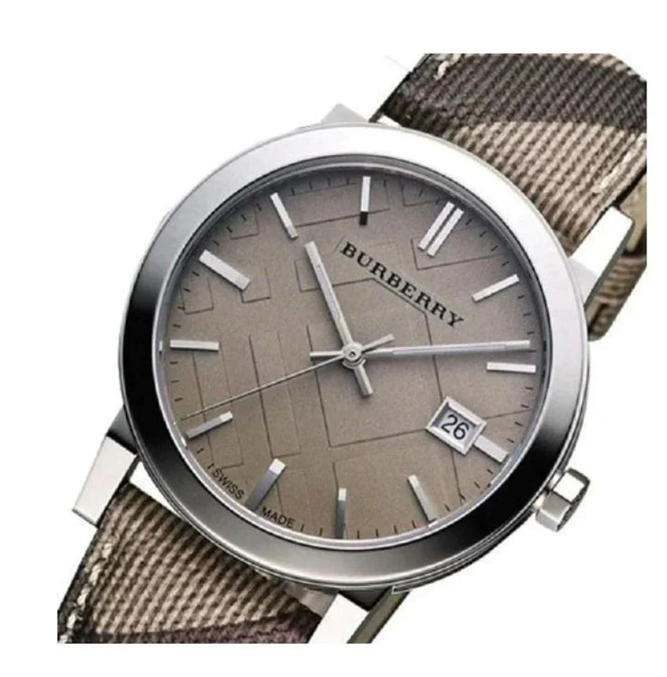 Burberry Ladies The City Smoke Check Strap 34mm Watch - Image 3