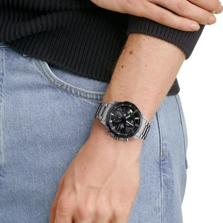 Casio Edifice Chrono Men's Black Watch - Image 3