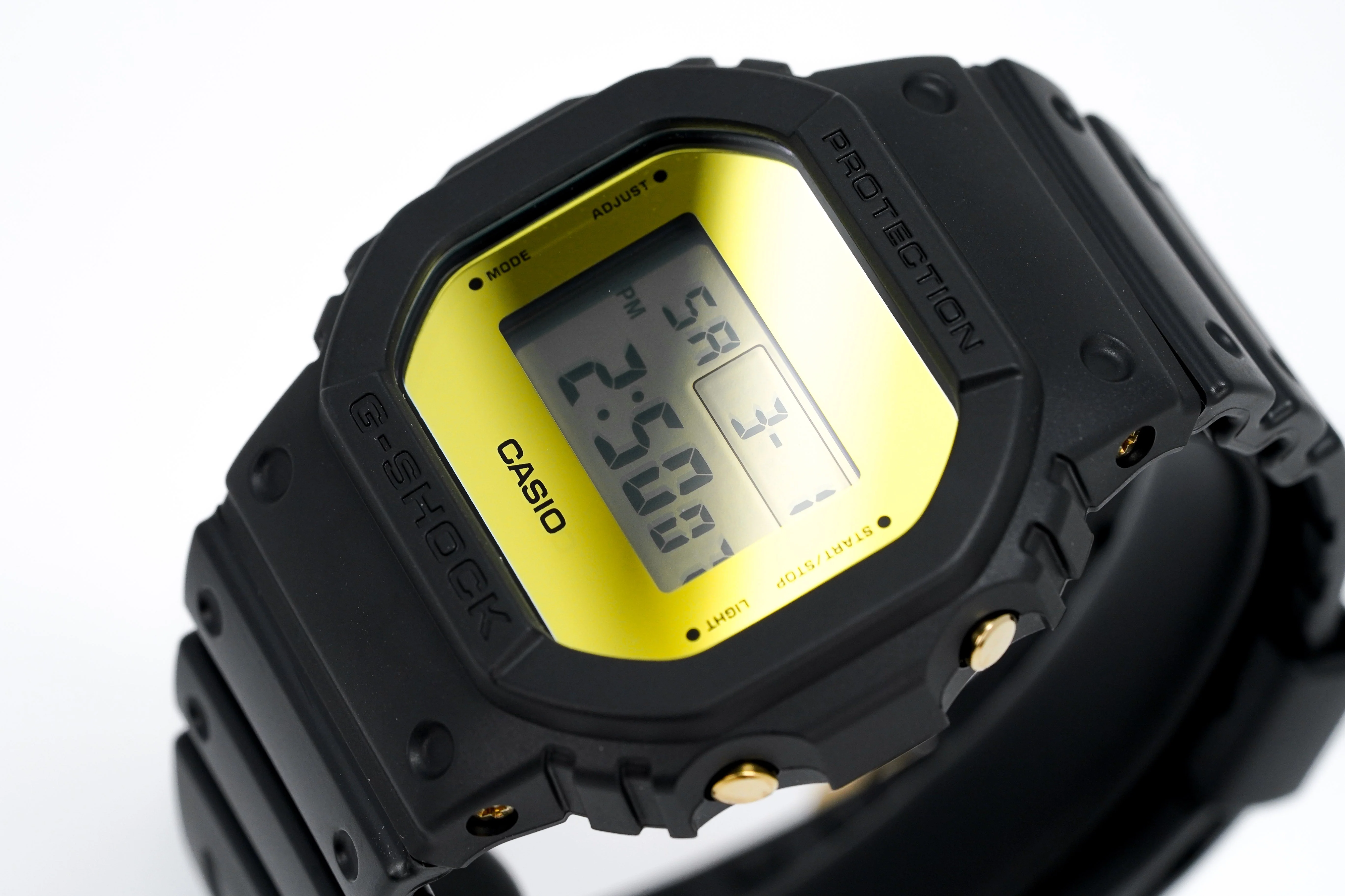 Casio G-Shock Watch Men's Square Metallic Gold Mirror Face - Image 3