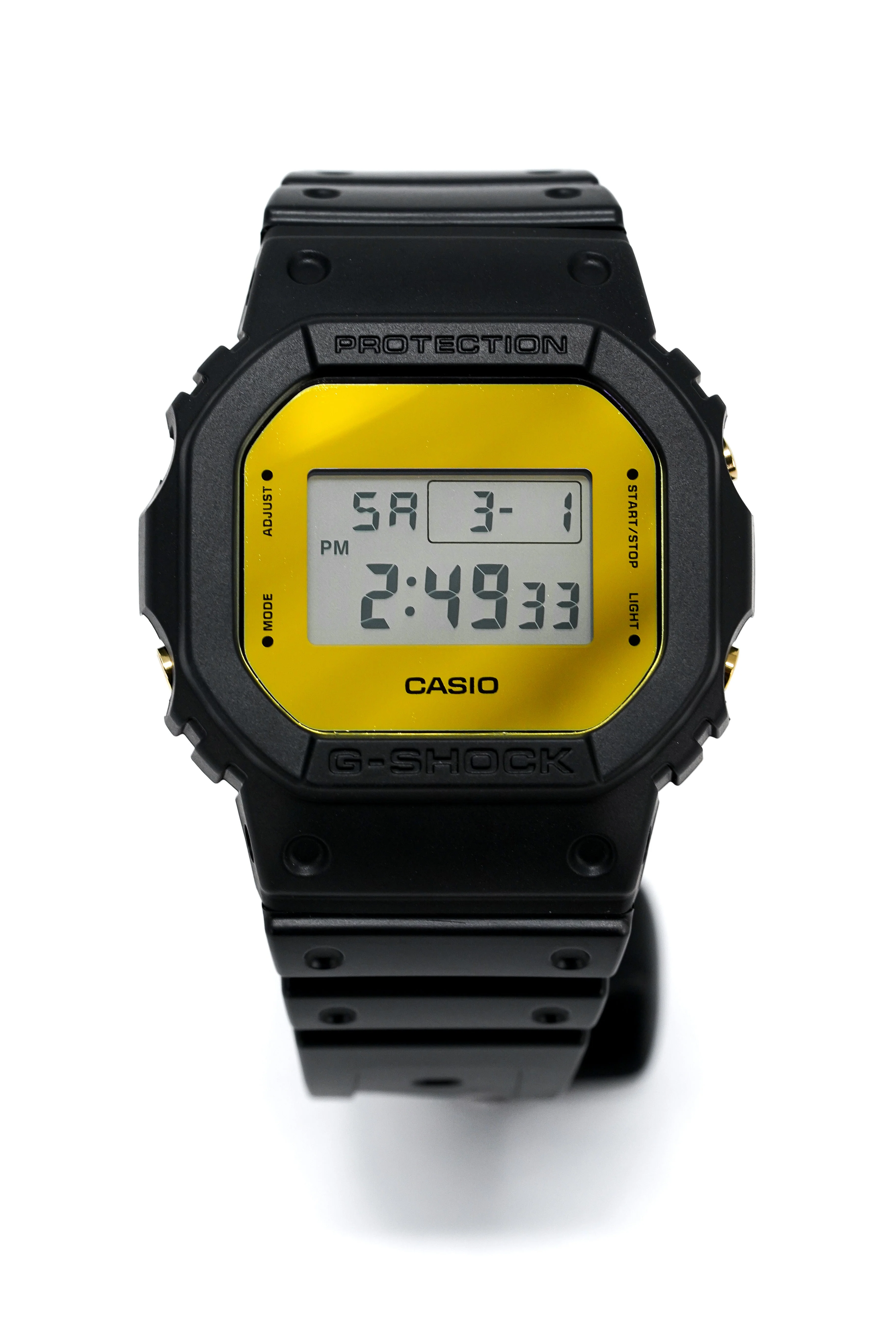 Casio G-Shock Watch Men's Square Metallic Gold Mirror Face - Image 4
