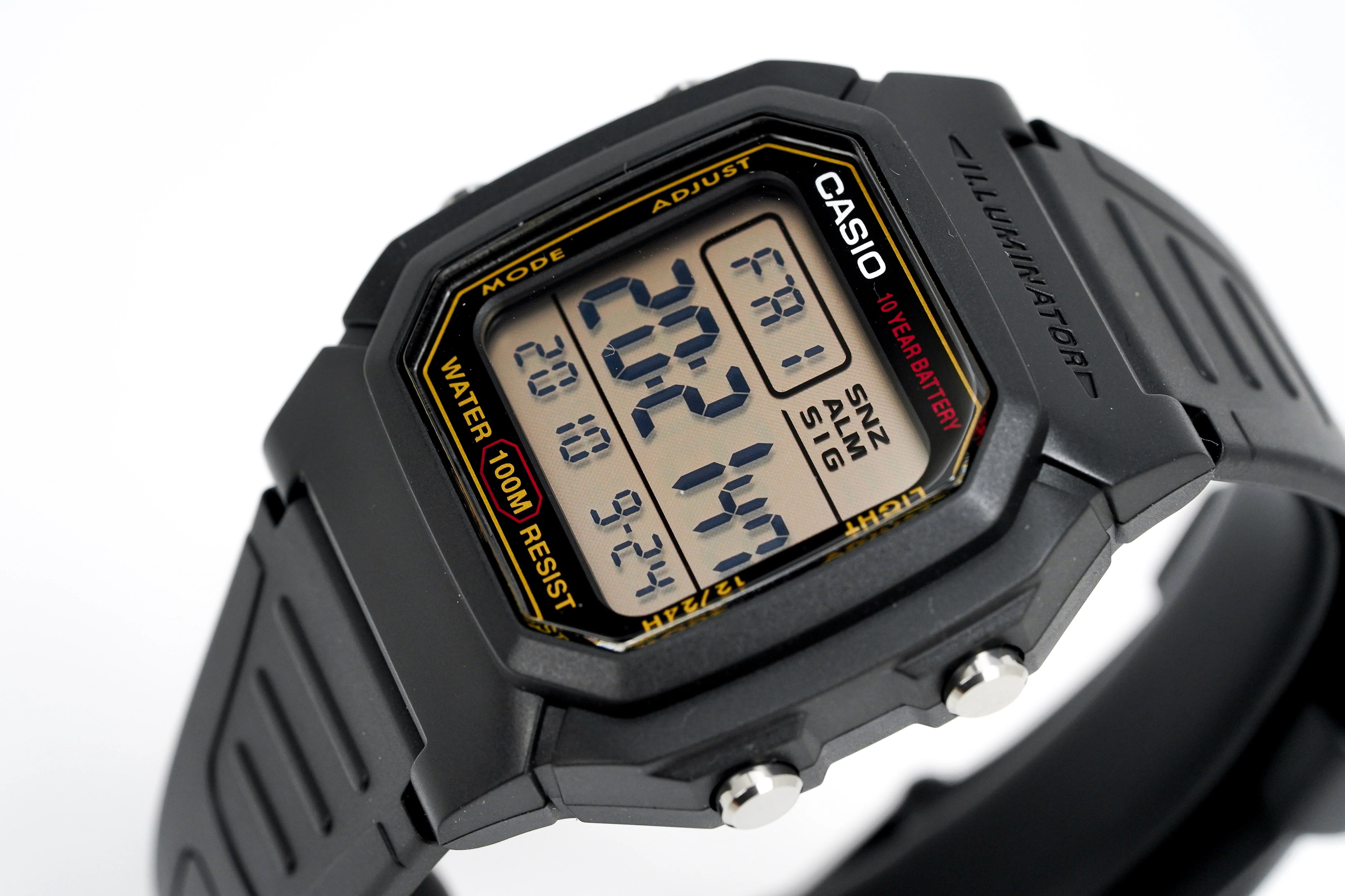 Casio Men's Watch Chronograph Digital Square Black - Image 3