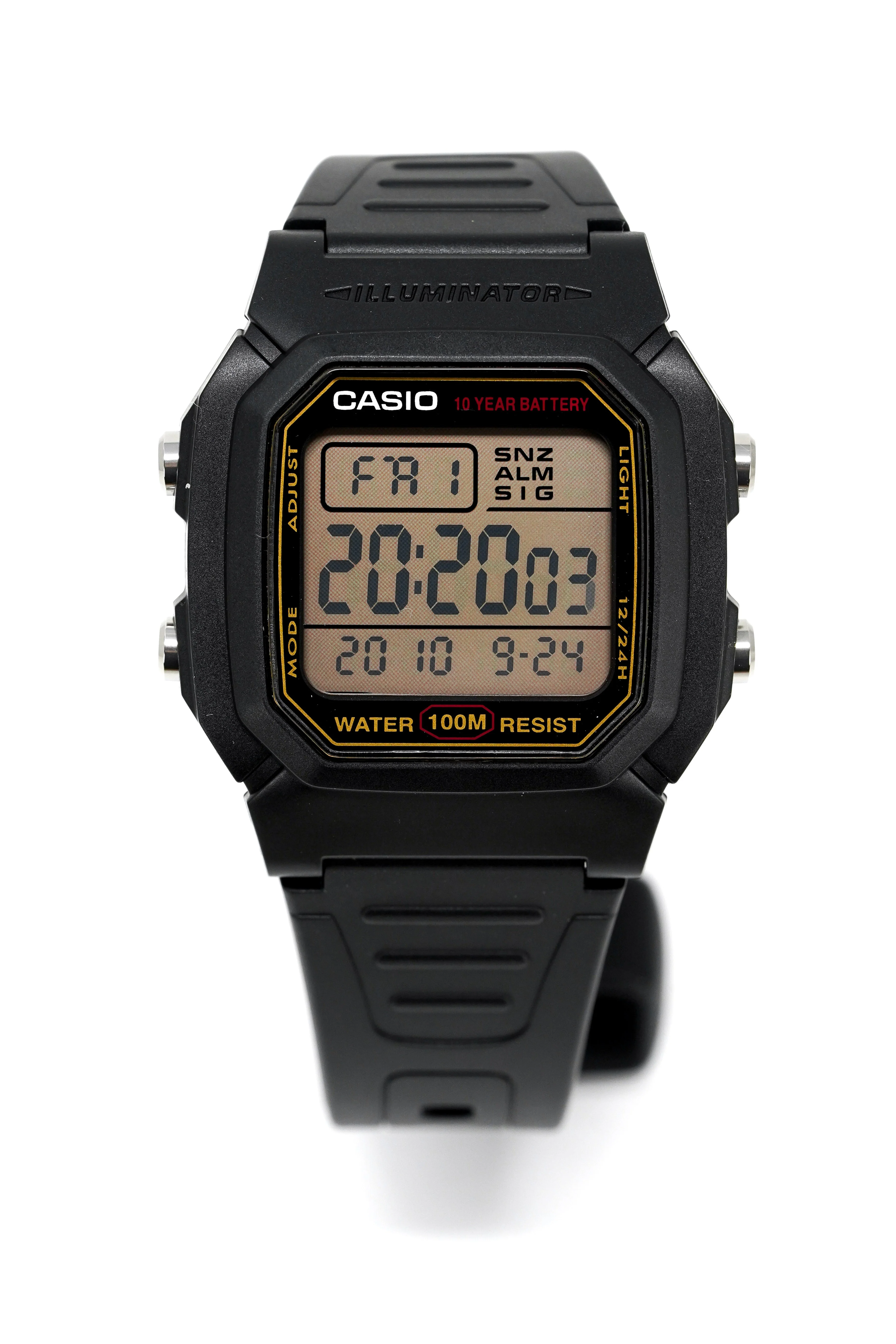 Casio Men's Watch Chronograph Digital Square Black - Image 4