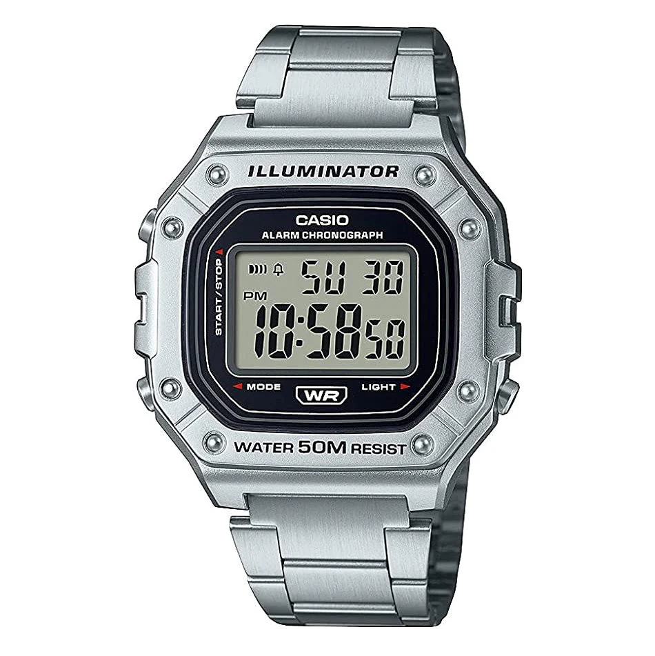 Casio Watch Chronograph Digital Silver