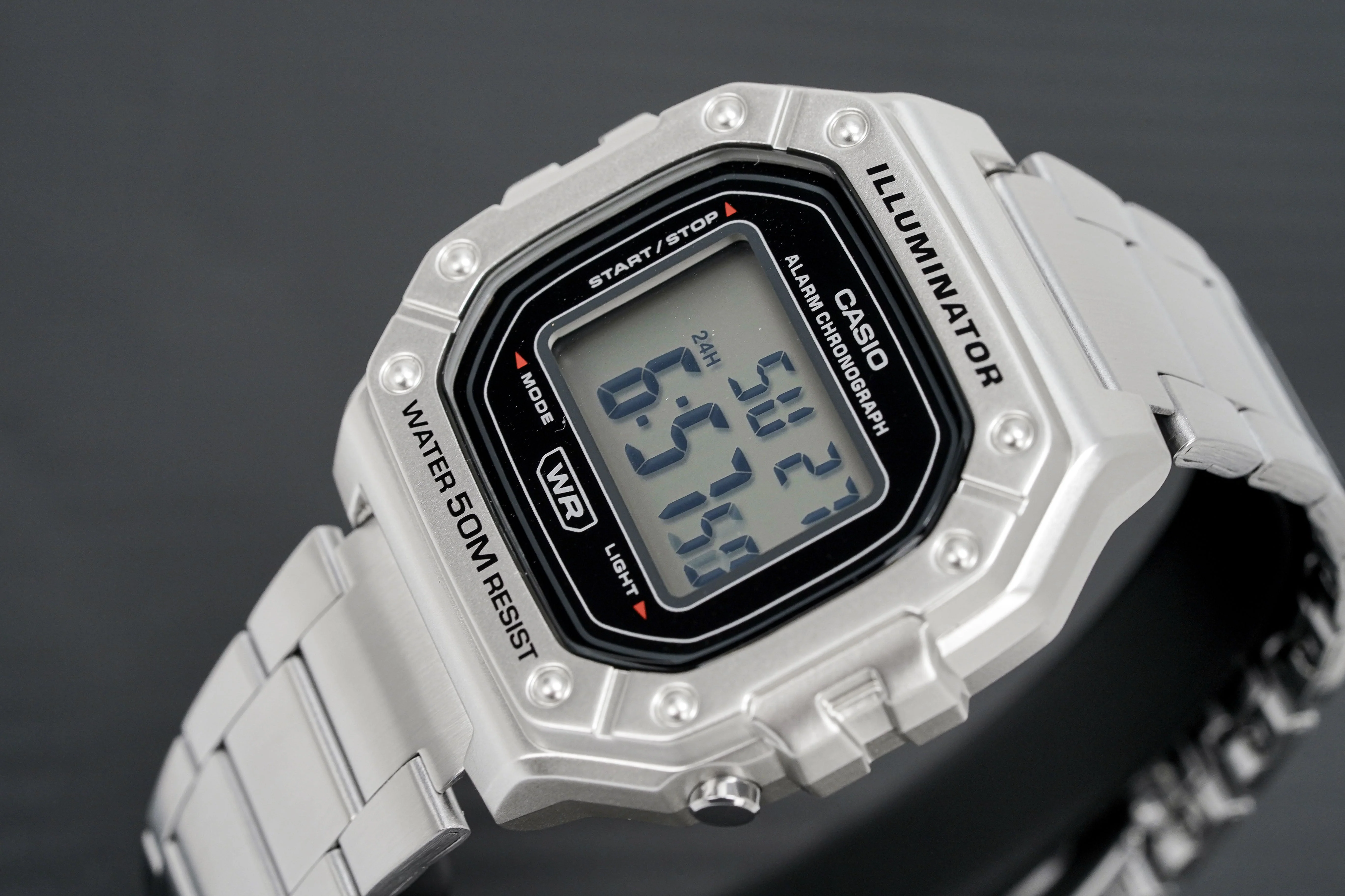 Casio Watch Chronograph Digital Silver - Image 3