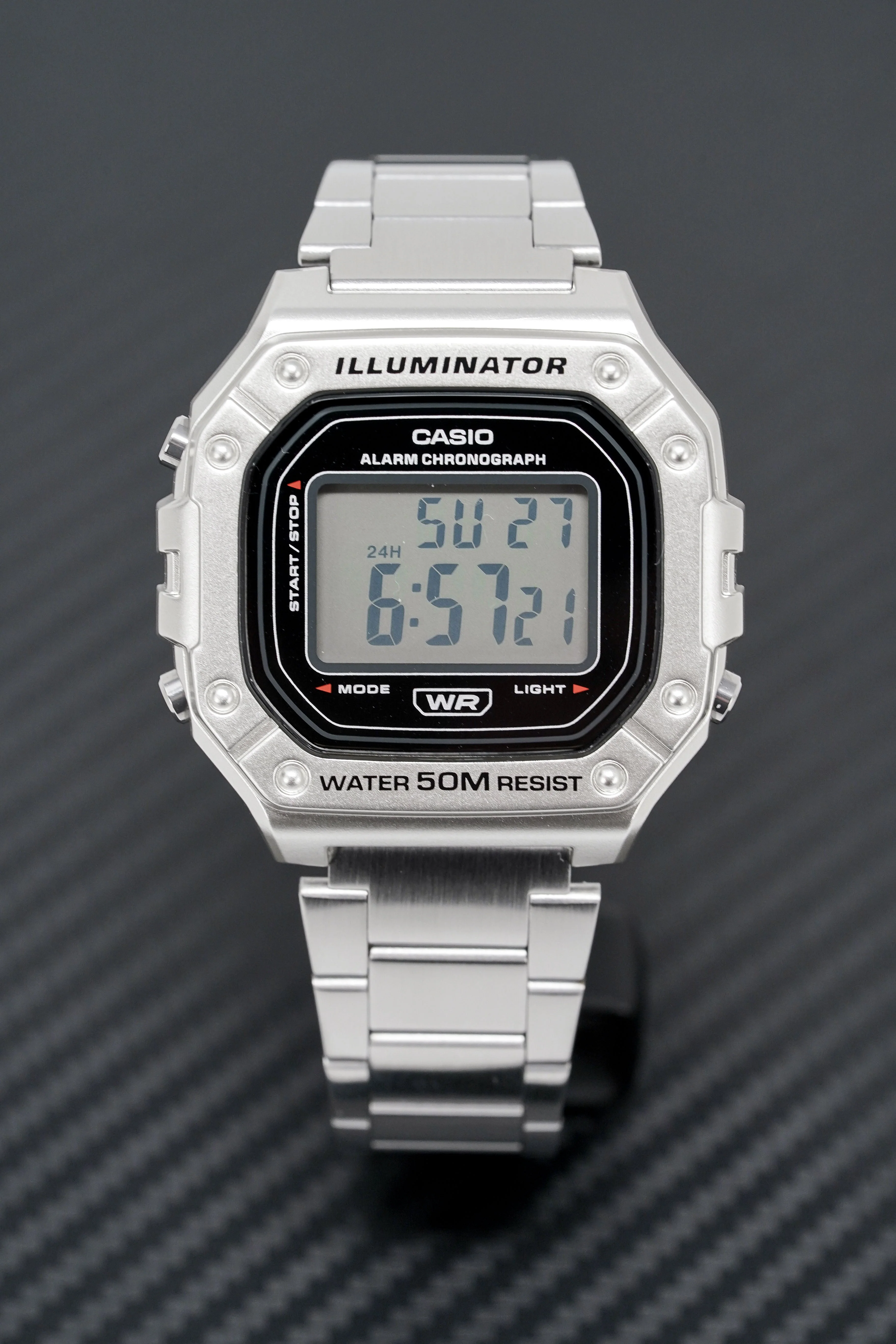Casio Watch Chronograph Digital Silver - Image 4