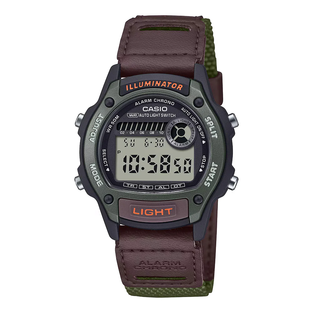 Casio Standard Unisex Brown Green Digital Watch