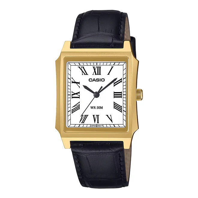 Casio Timeless Classic Men's Gold Leather Watch