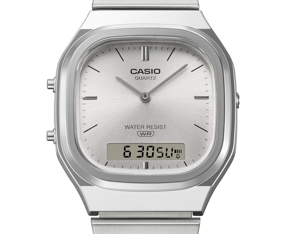 Casio Vintage Analog Digital Unisex Silver Watch - Image 4