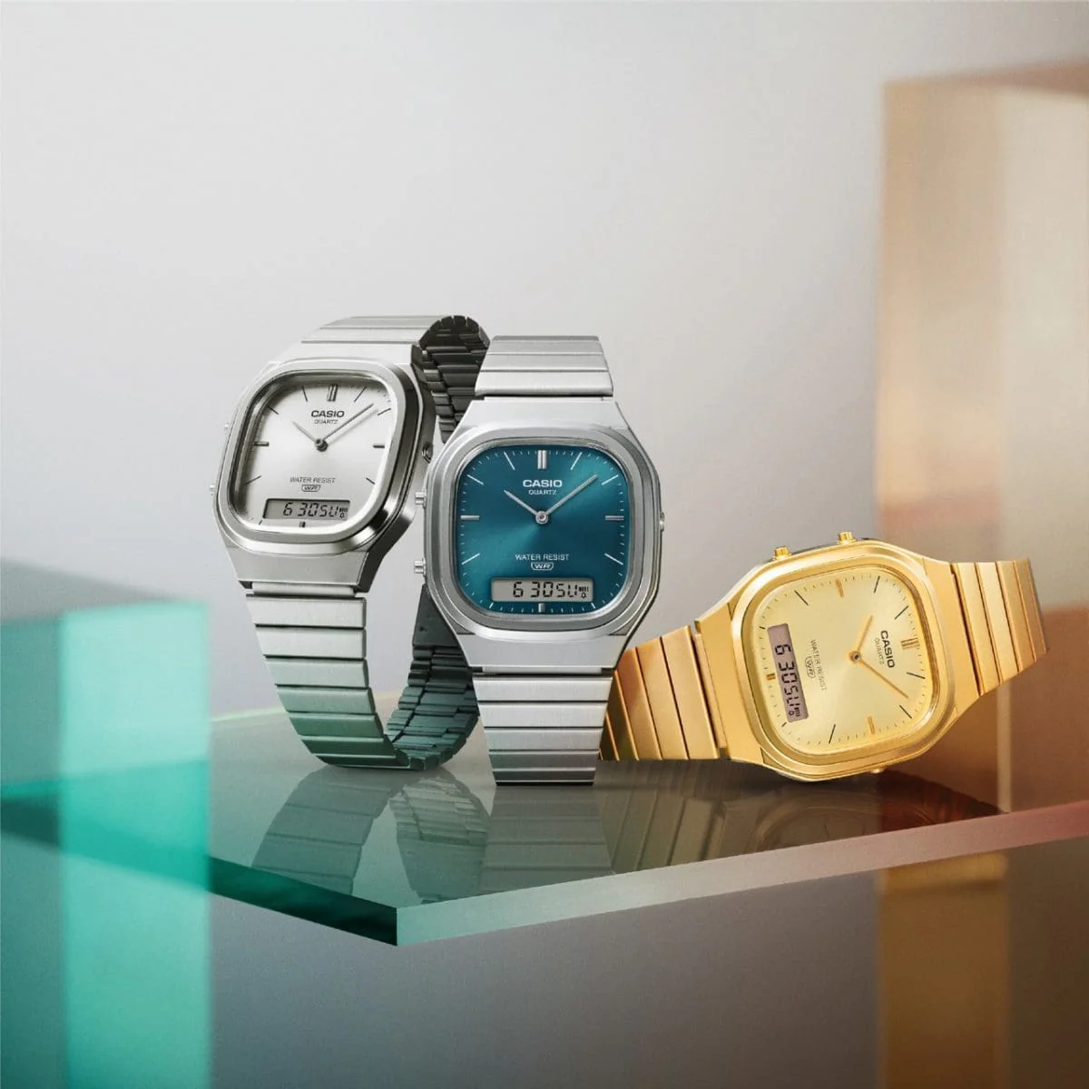Casio Vintage Analog Digital Unisex Silver Watch - Image 7