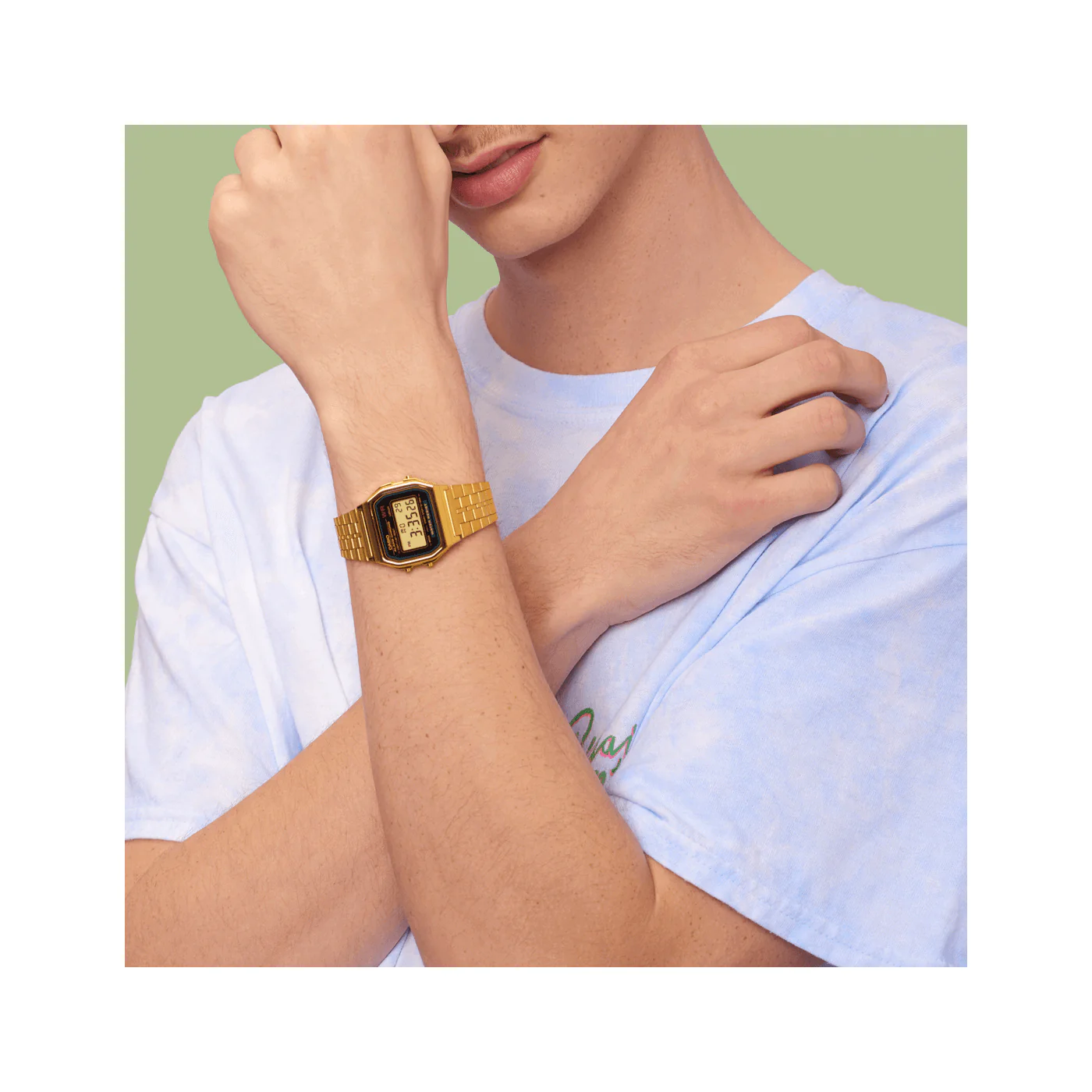 Casio Watch Digital Vintage Classic Gold A159WGEA-1DF - Image 3