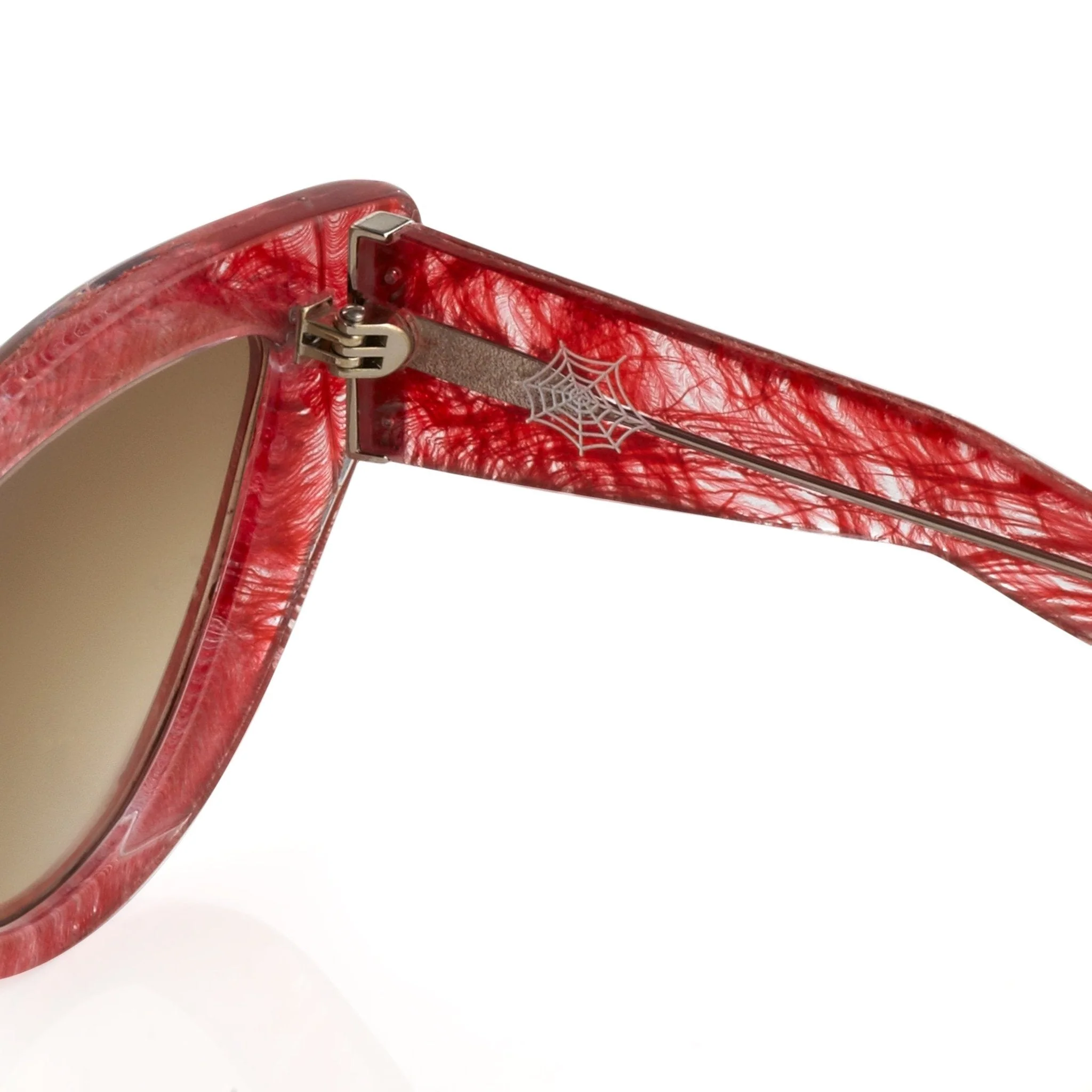 Charlotte Olympia Sunglasses Cat Eyes Red and Grey - Image 3