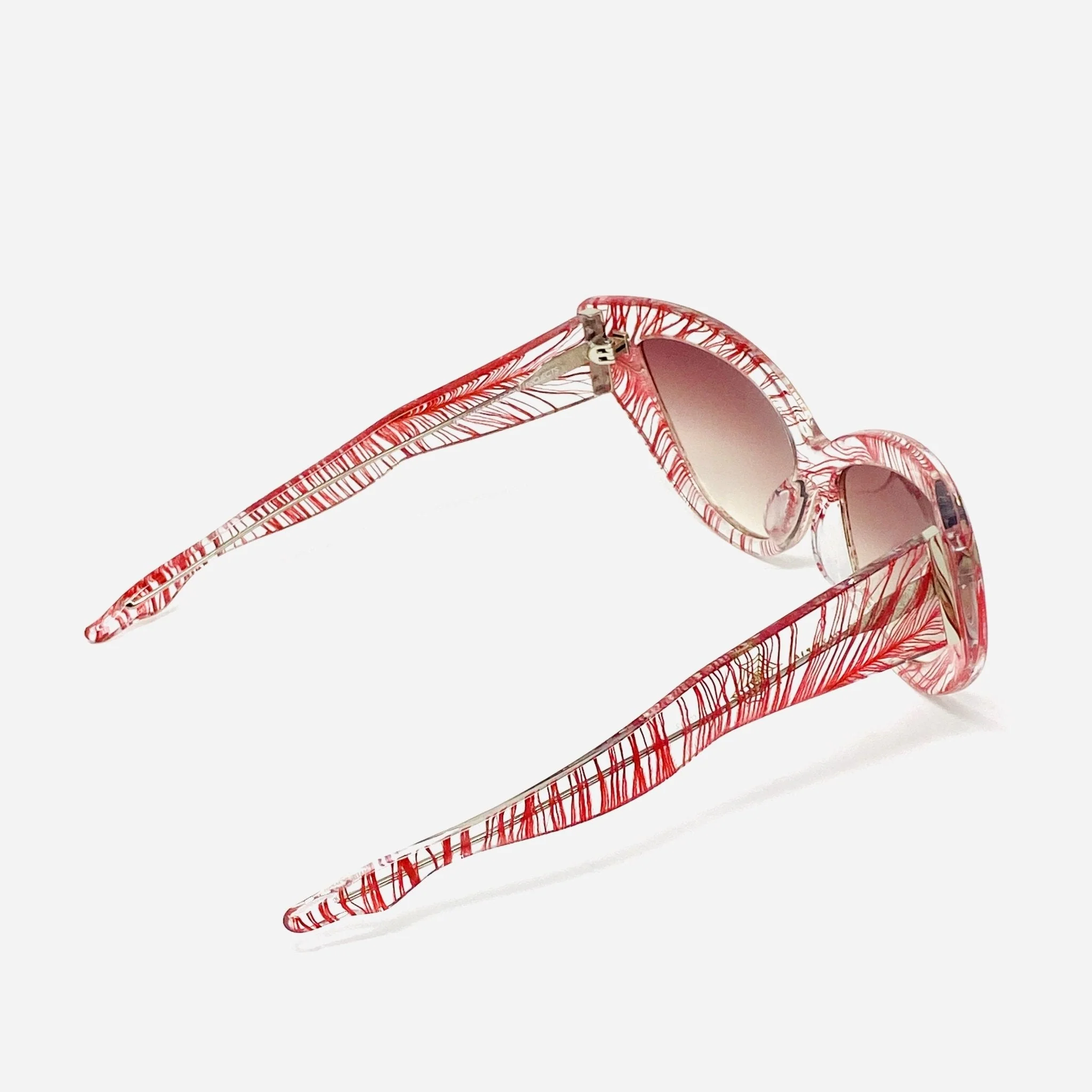 Charlotte Olympia Sunglasses Cat Eyes Red and Grey - Image 5