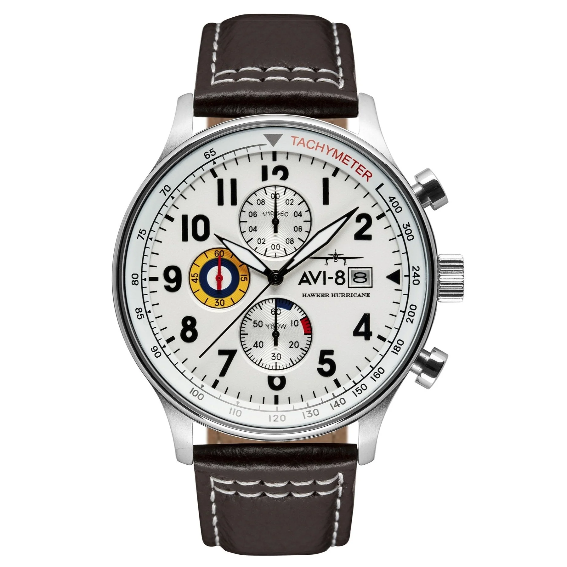 AVI-8 Classic White Hawker Hurricane Chronograph Watch