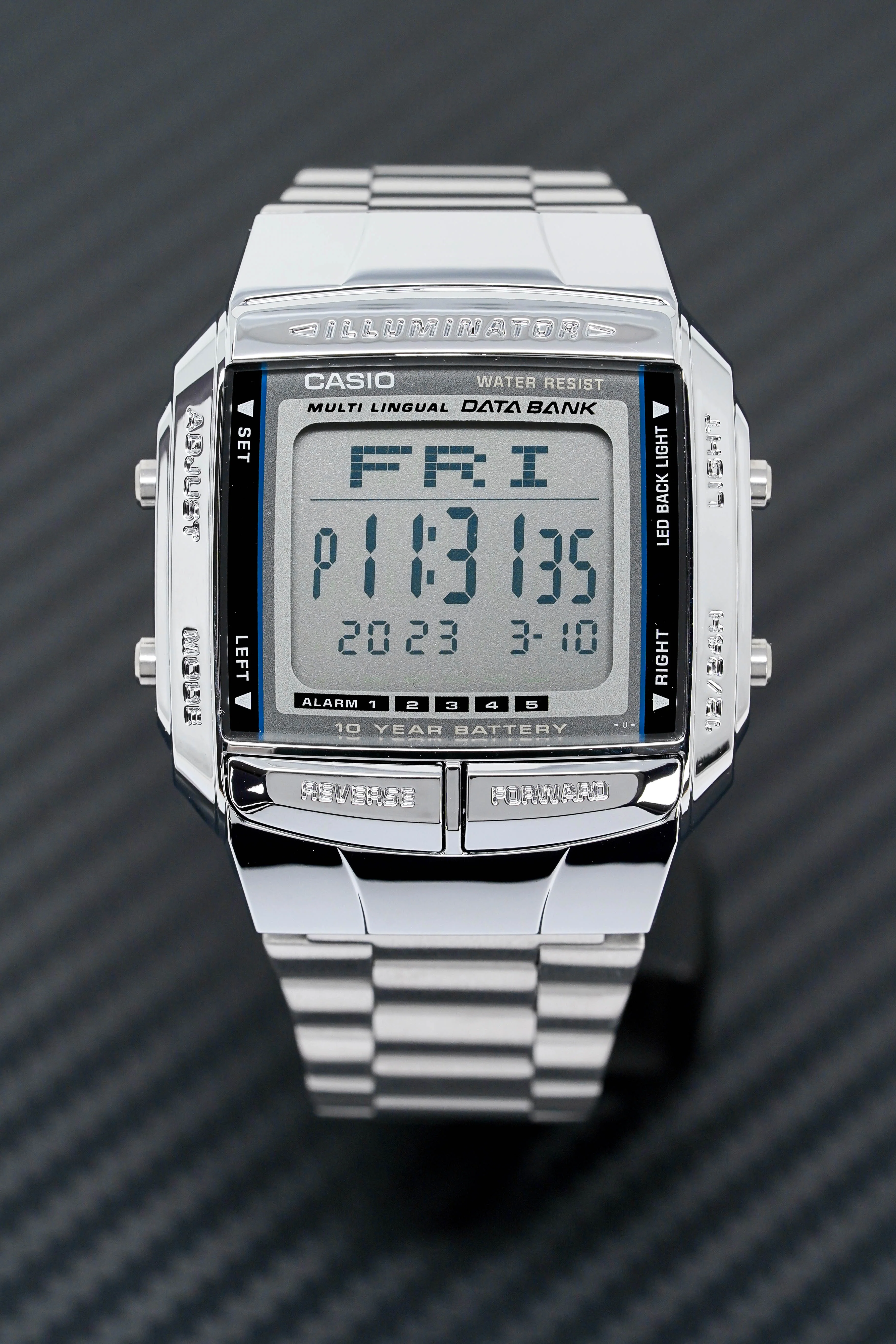 Casio Men's Watch Vintage Data Bank Digital Steel - Image 4