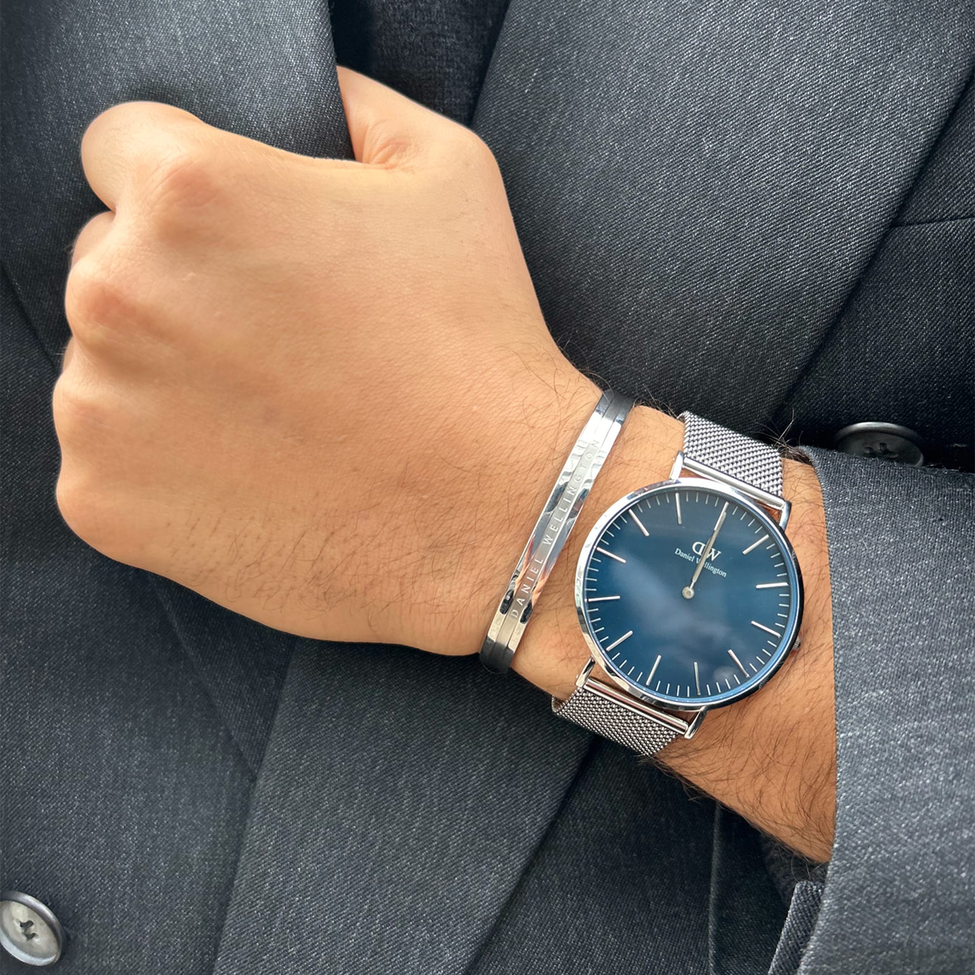 Daniel Wellington Classic Mesh Arctic  Men's Blue Watch - Image 3