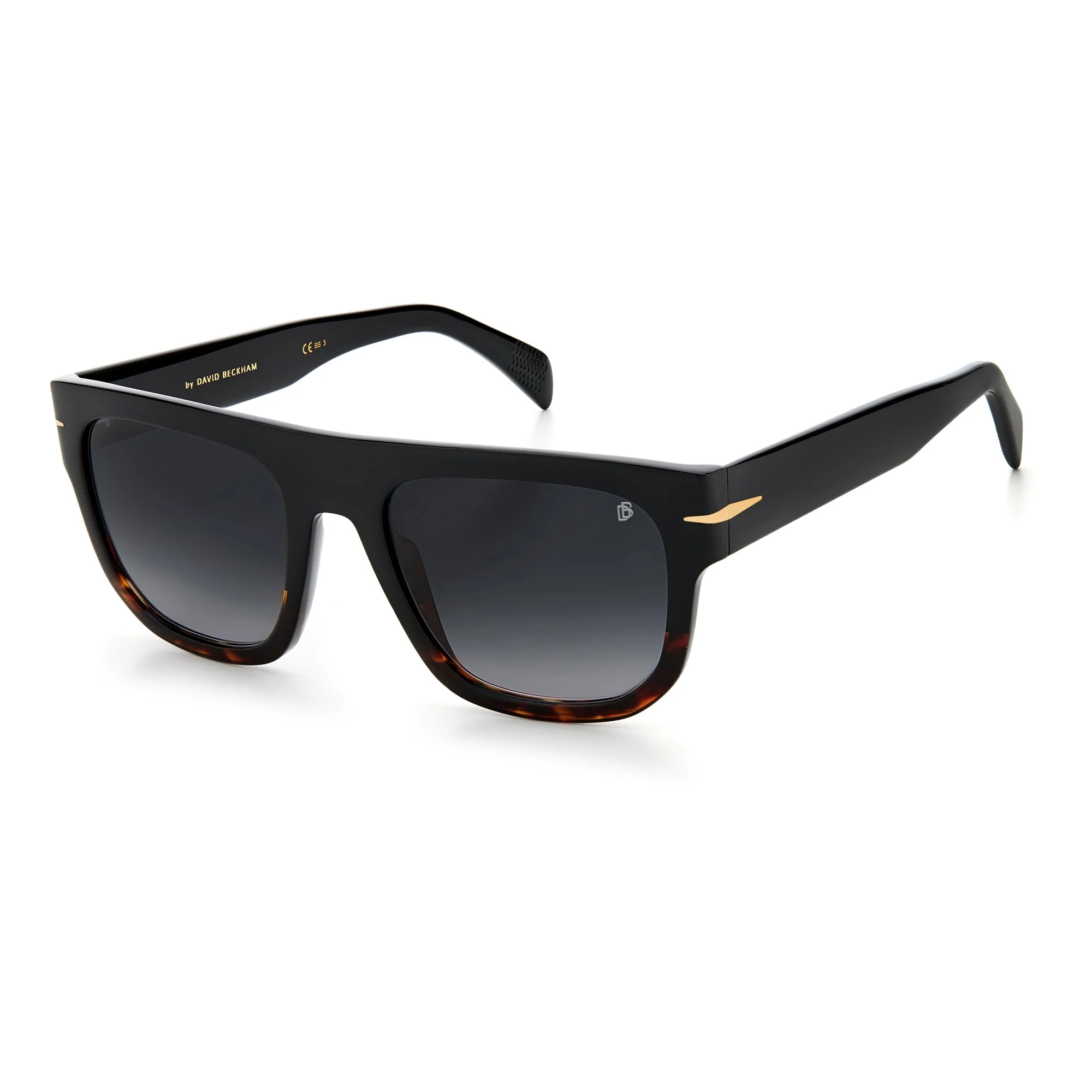 David Beckham DB 7044/S 37N 549O(DB15) Men's Horn Black